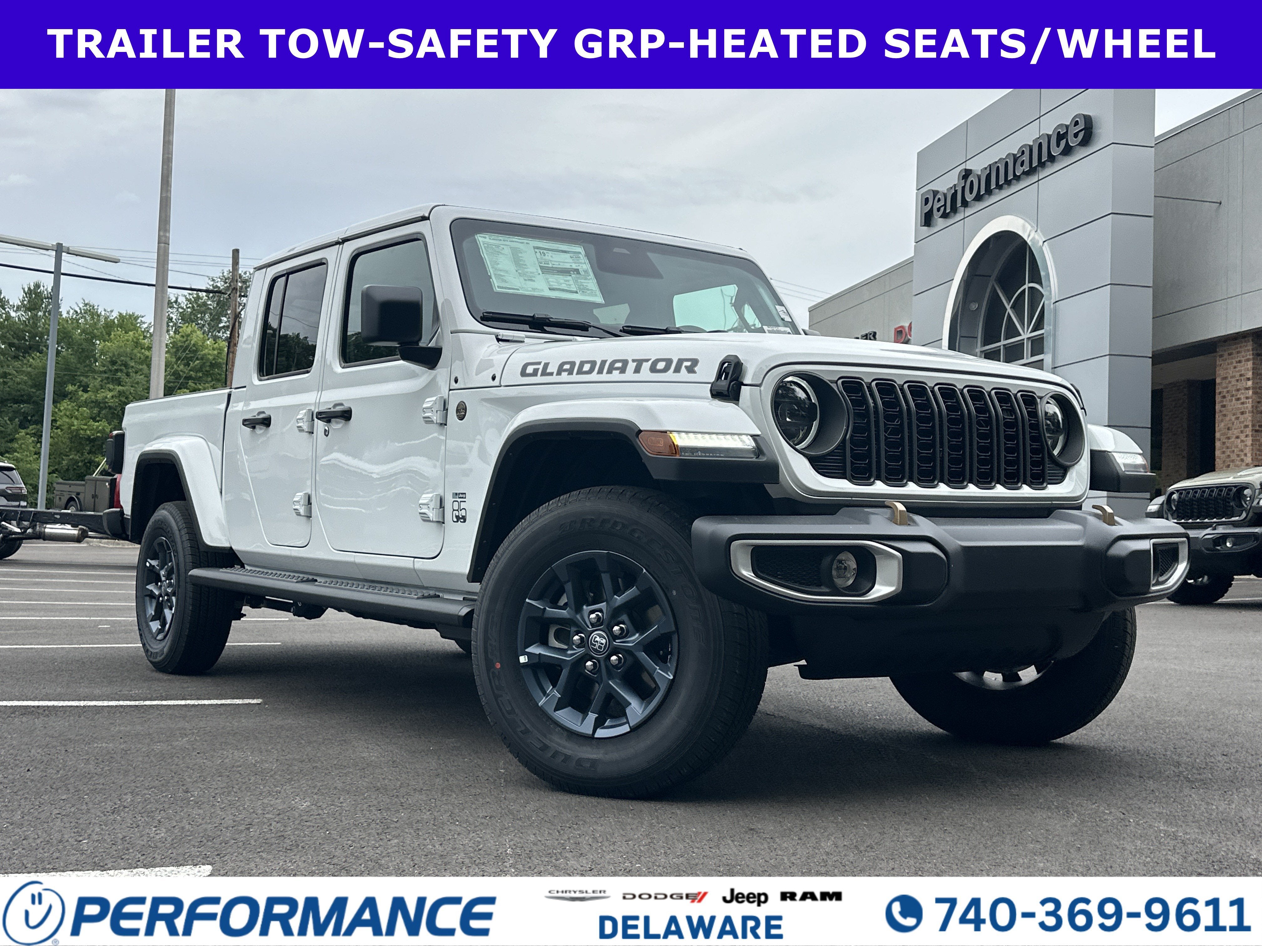 2026 Jeep Gladiator 85th Anniversary Edition in Bright White Clearcoat — front three-quarter view