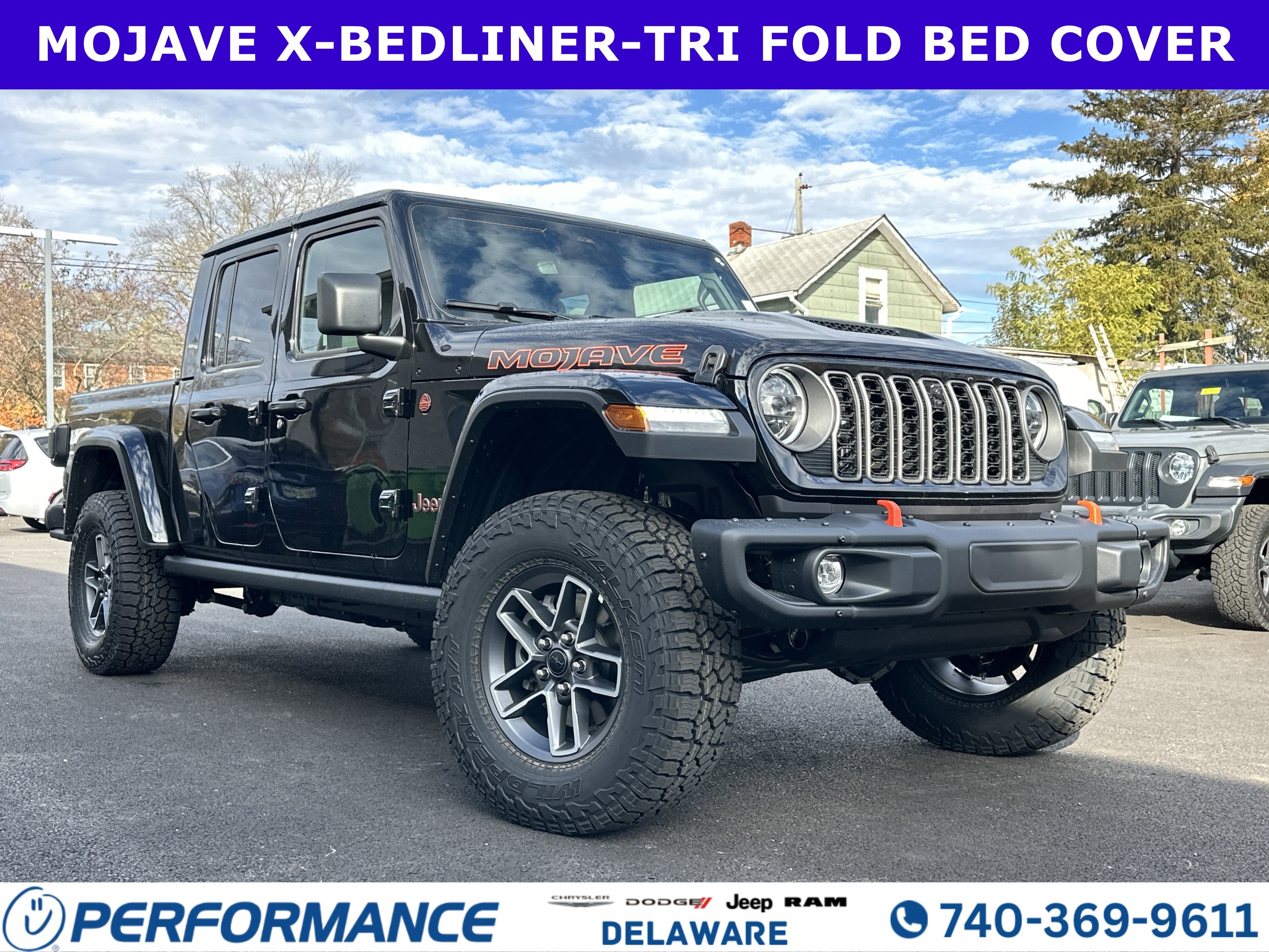 2026 Jeep Gladiator Mojave X in Black Clearcoat — front three-quarter view