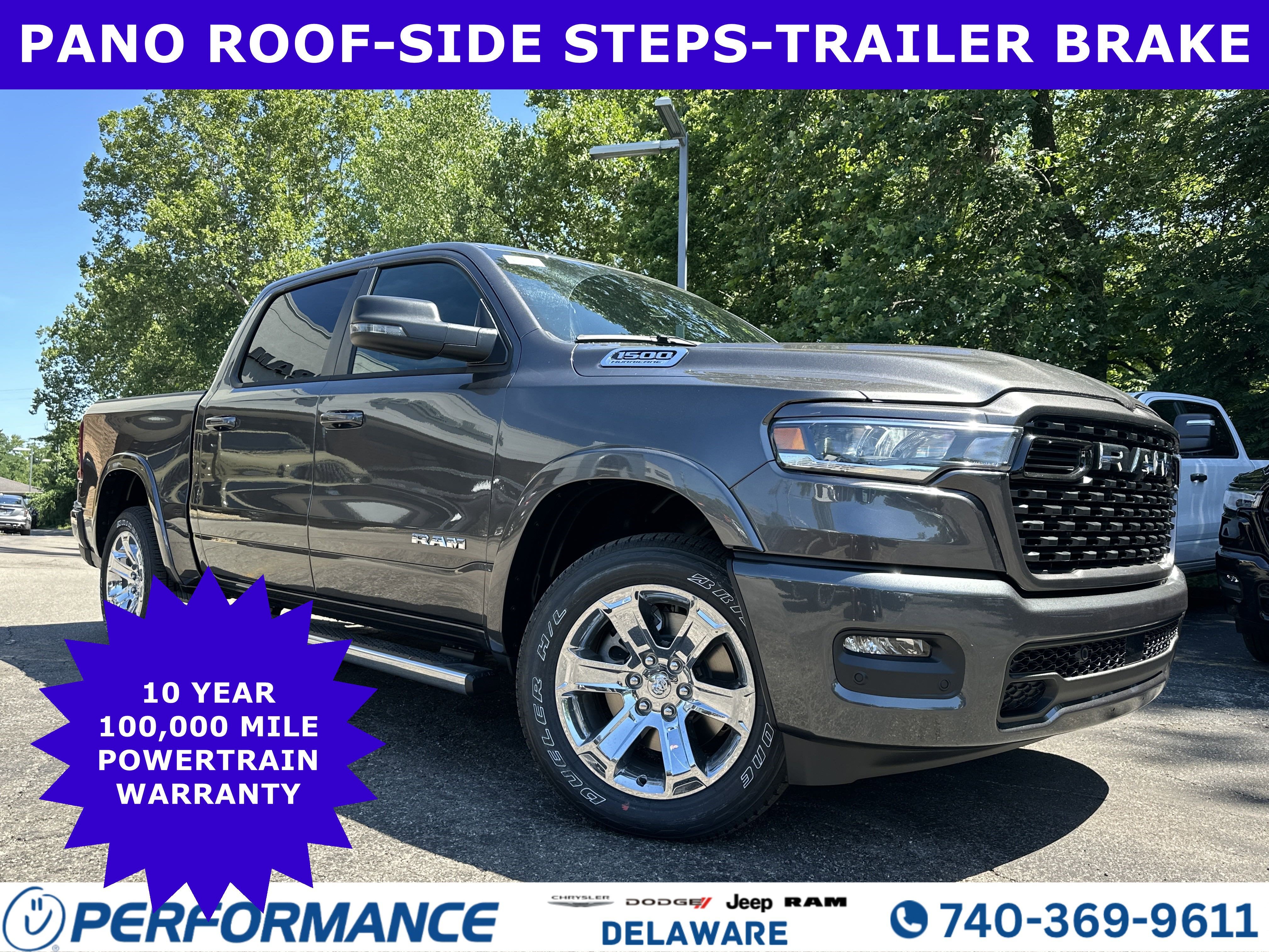 2026 RAM 1500 Big Horn in Granite Crystal Metallic Clearcoat — front three-quarter view