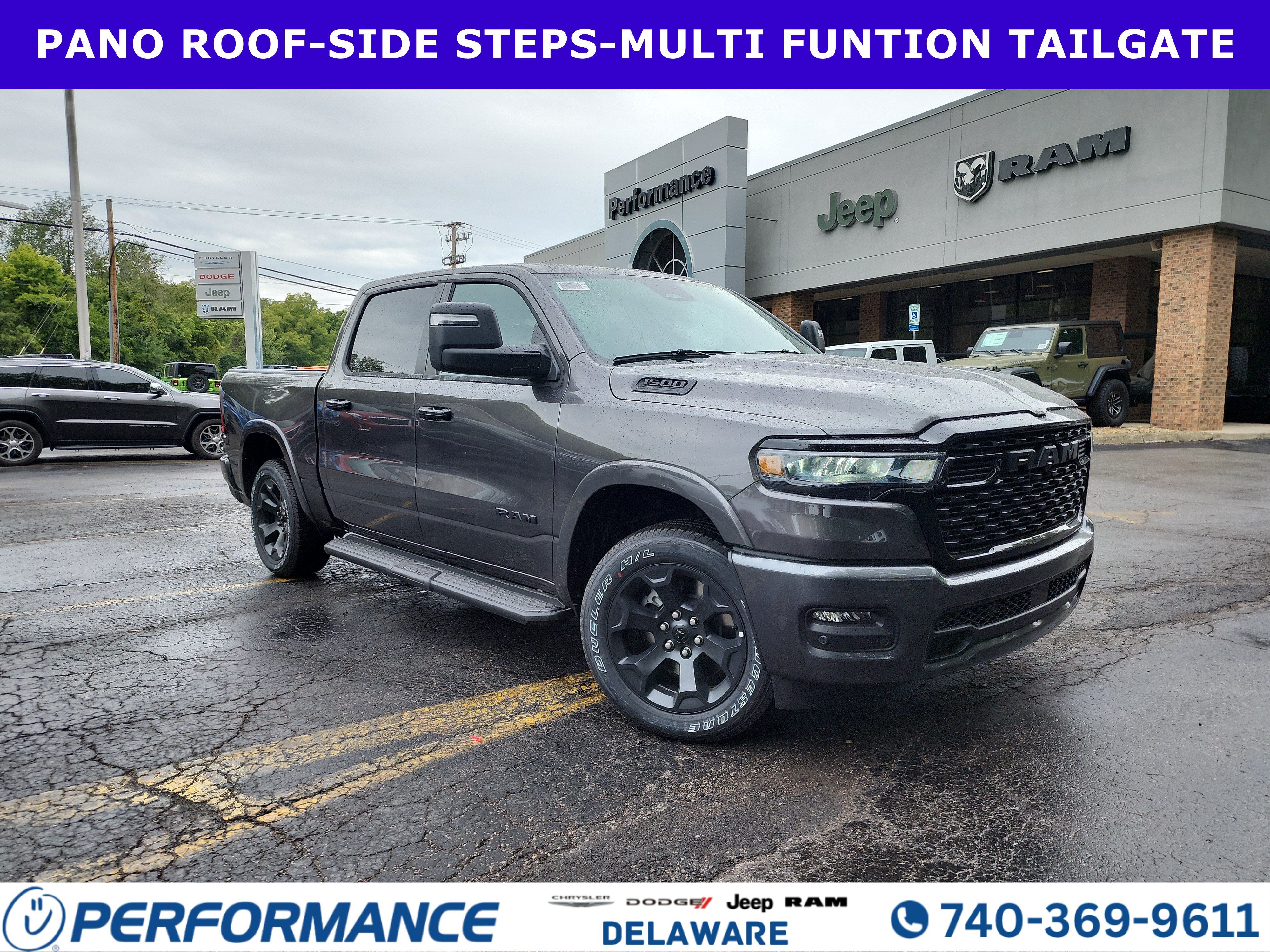 2026 RAM 1500 Big Horn in Granite Crystal Metallic Clearcoat — front three-quarter view