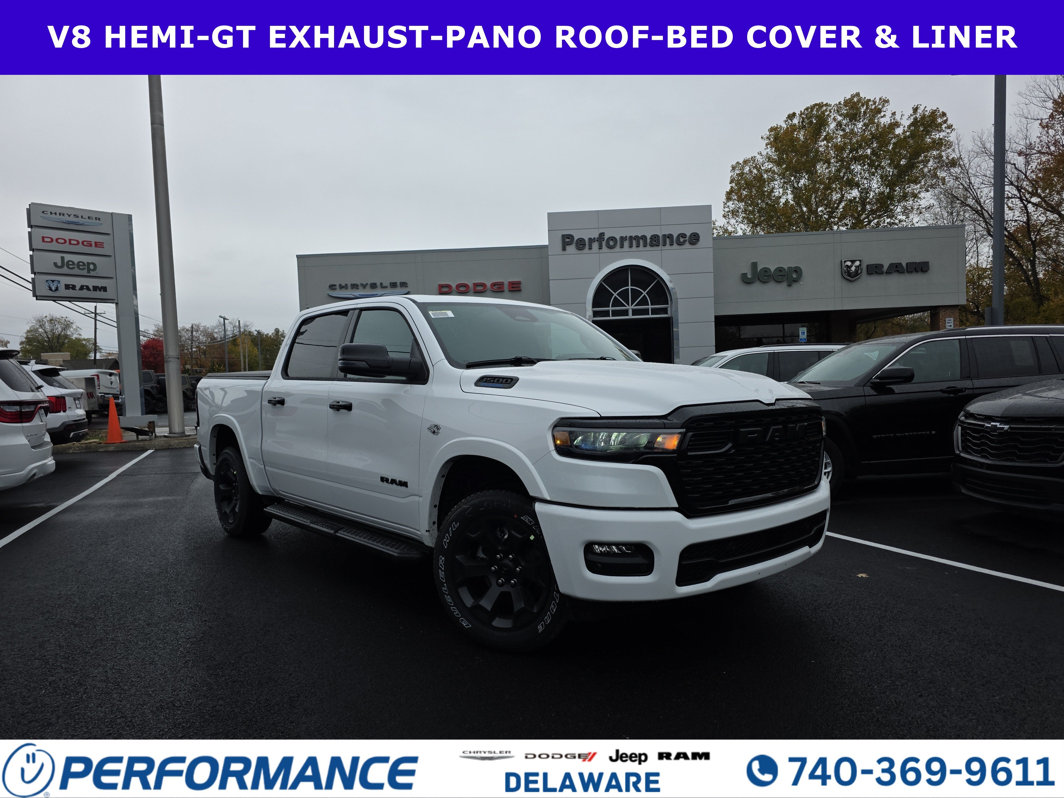 2026 RAM 1500 Big Horn in Bright White Clearcoat — front three-quarter view