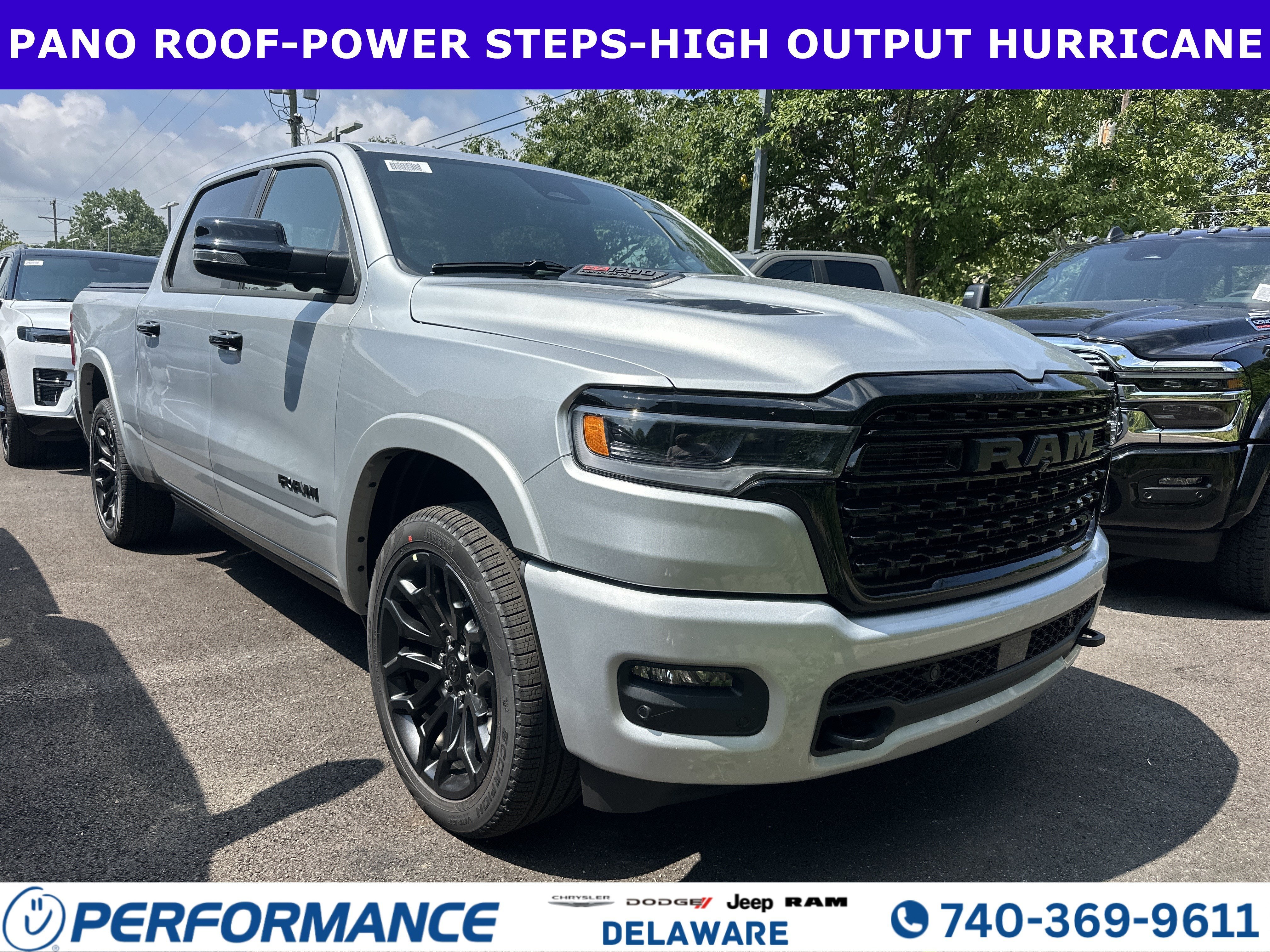2026 RAM 1500 Limited in Silver Zynith — front three-quarter view