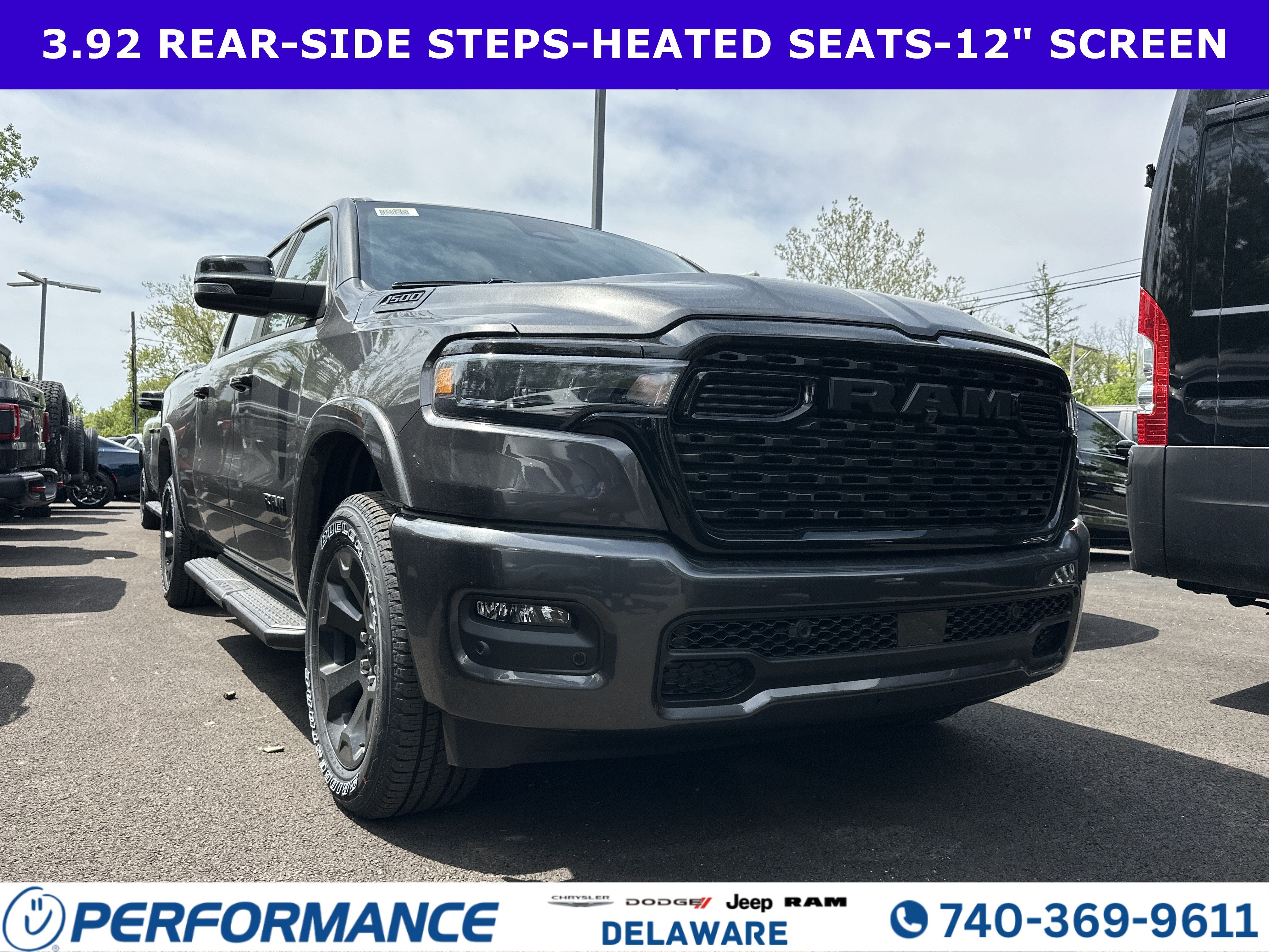 2026 RAM 1500 Big Horn in Granite Crystal Metallic Clearcoat — front three-quarter view