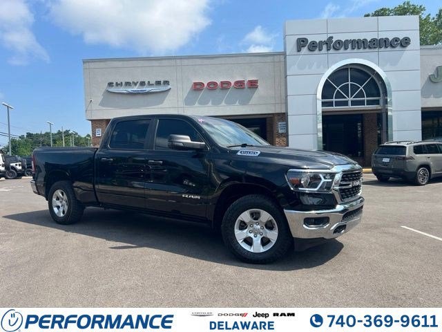 2023 RAM 1500 Big Horn/Lone Star in Diamond Black Crystal Pearlcoat — front three-quarter view