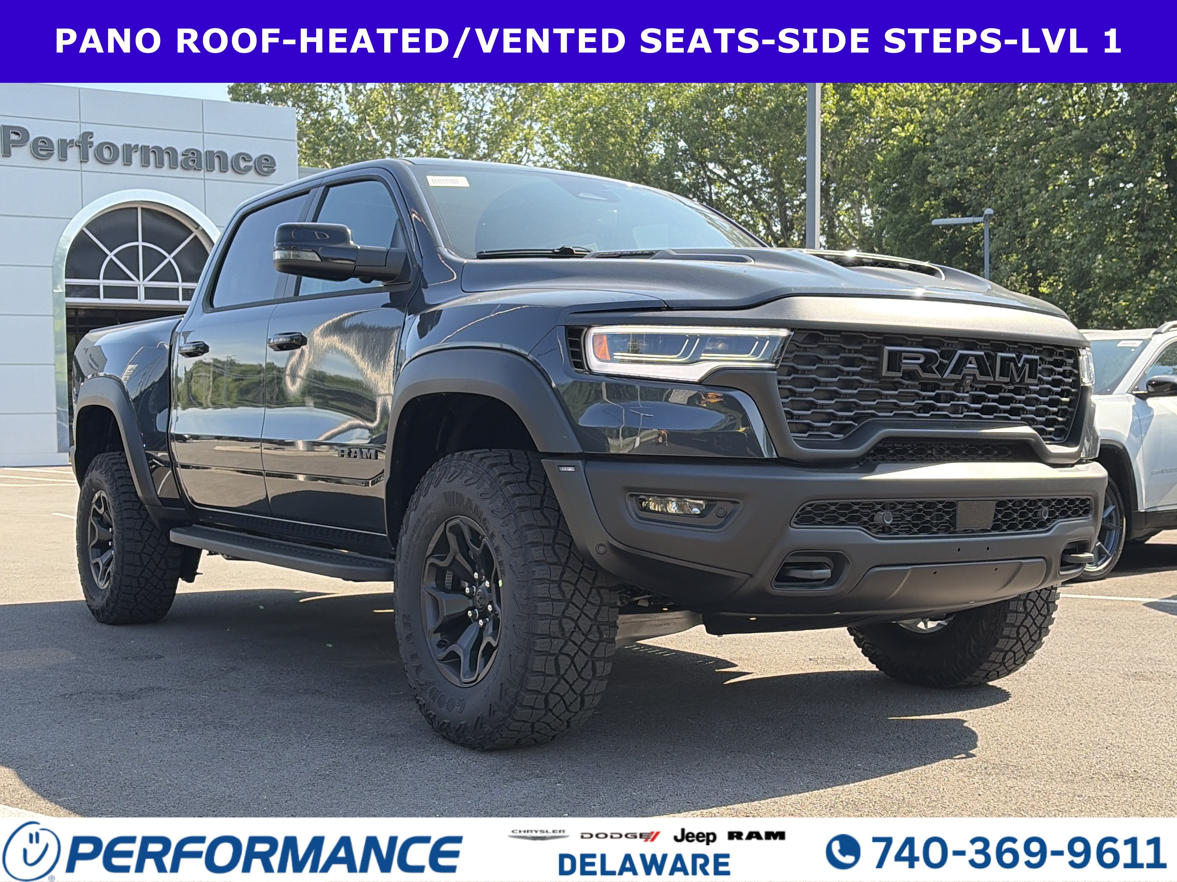 2026 RAM 1500 RHO in Forged Blue Metallic — front three-quarter view