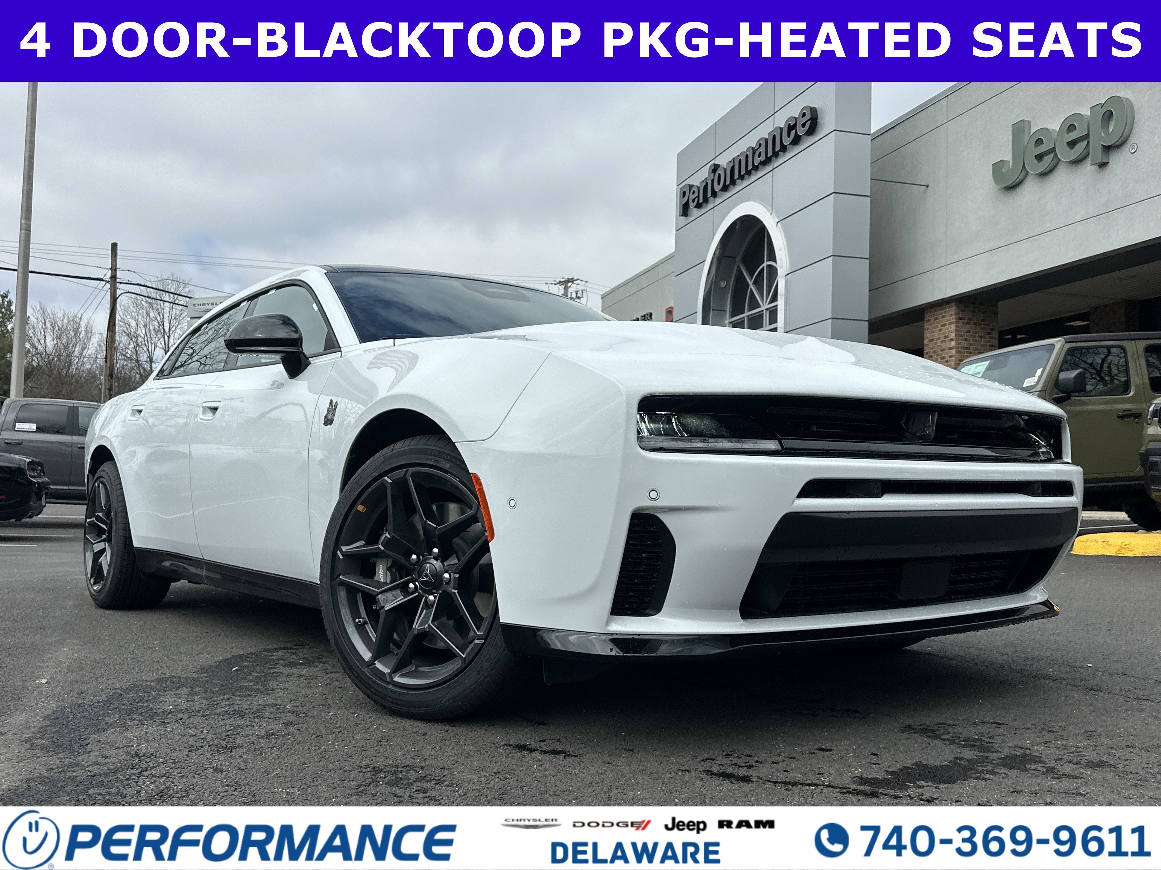 2026 Dodge Charger Scat Pack in Bright White Clearcoat — front three-quarter view