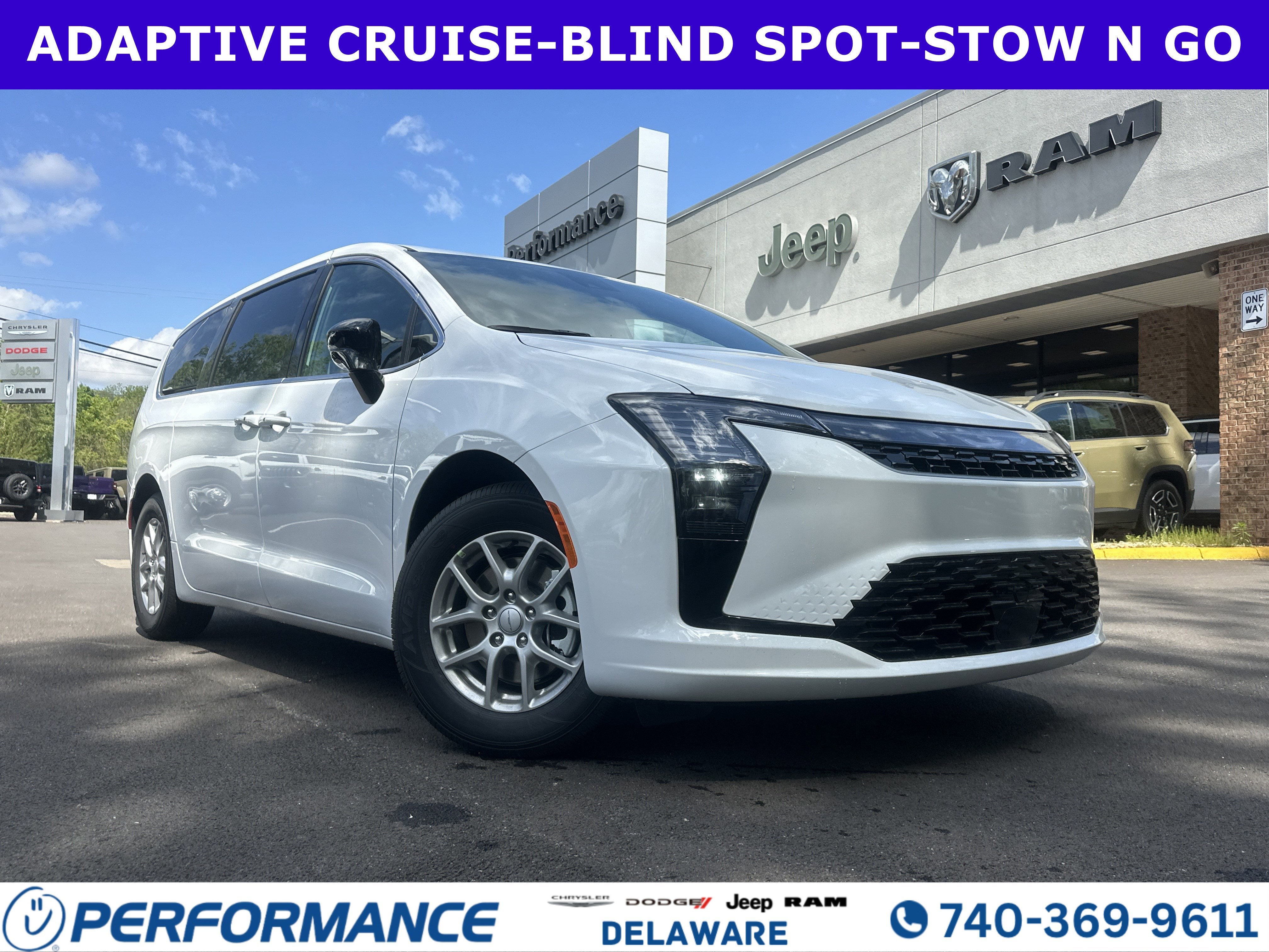 2027 Chrysler Pacifica Select in Bright White Clearcoat — front three-quarter view