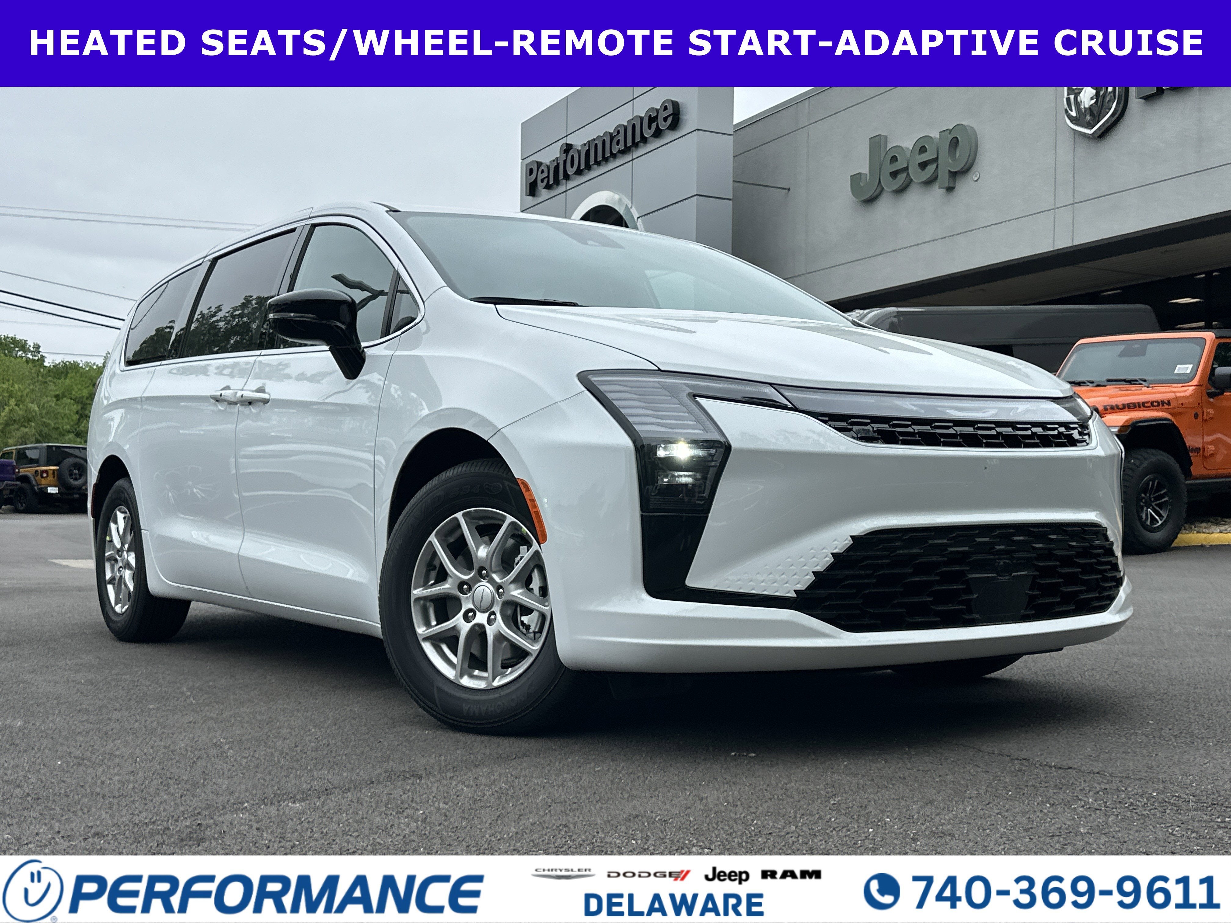 2027 Chrysler Pacifica Select in Bright White Clearcoat — front three-quarter view
