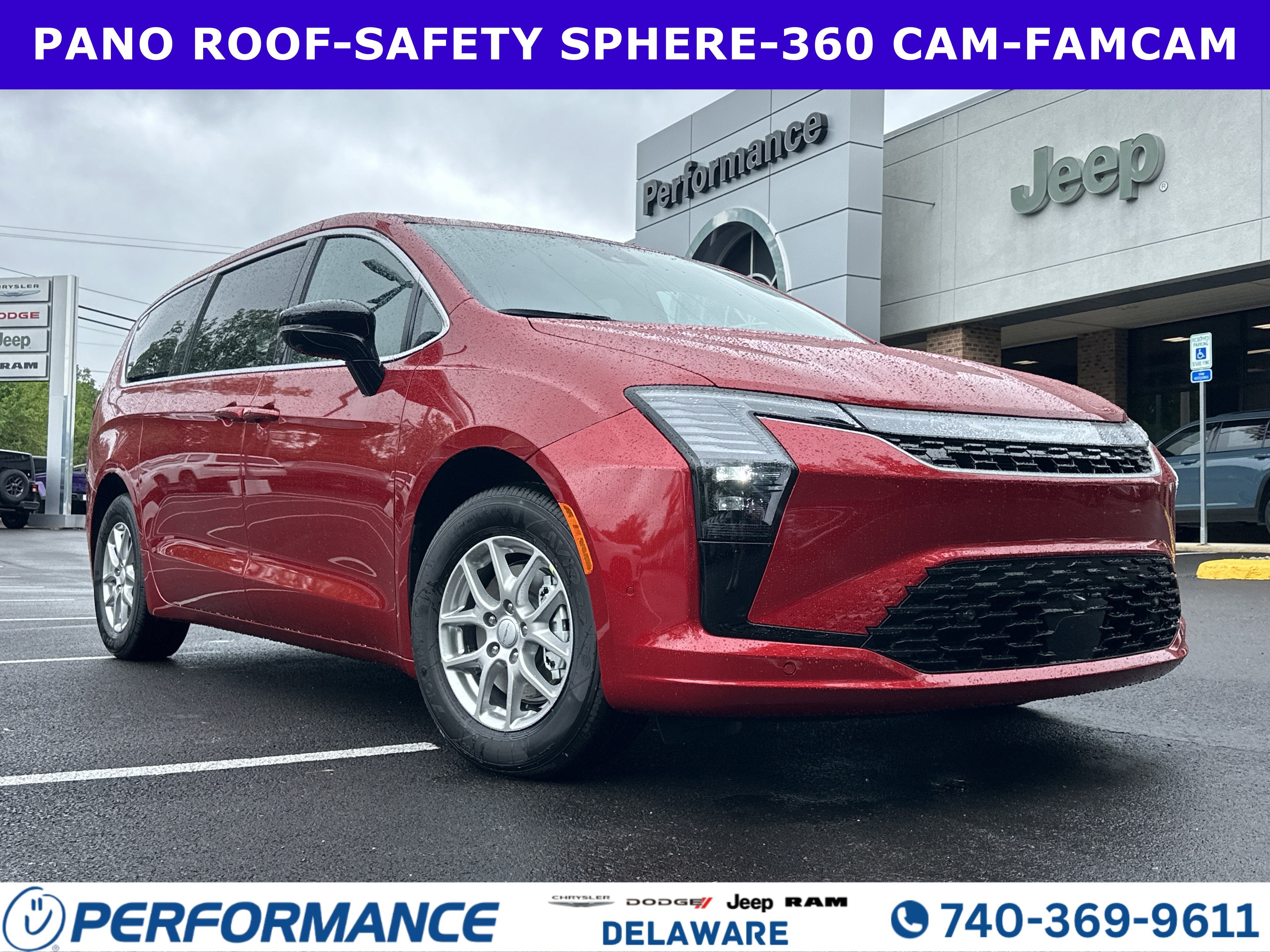 2027 Chrysler Pacifica Select in Red Hot Pearlcoat — front three-quarter view