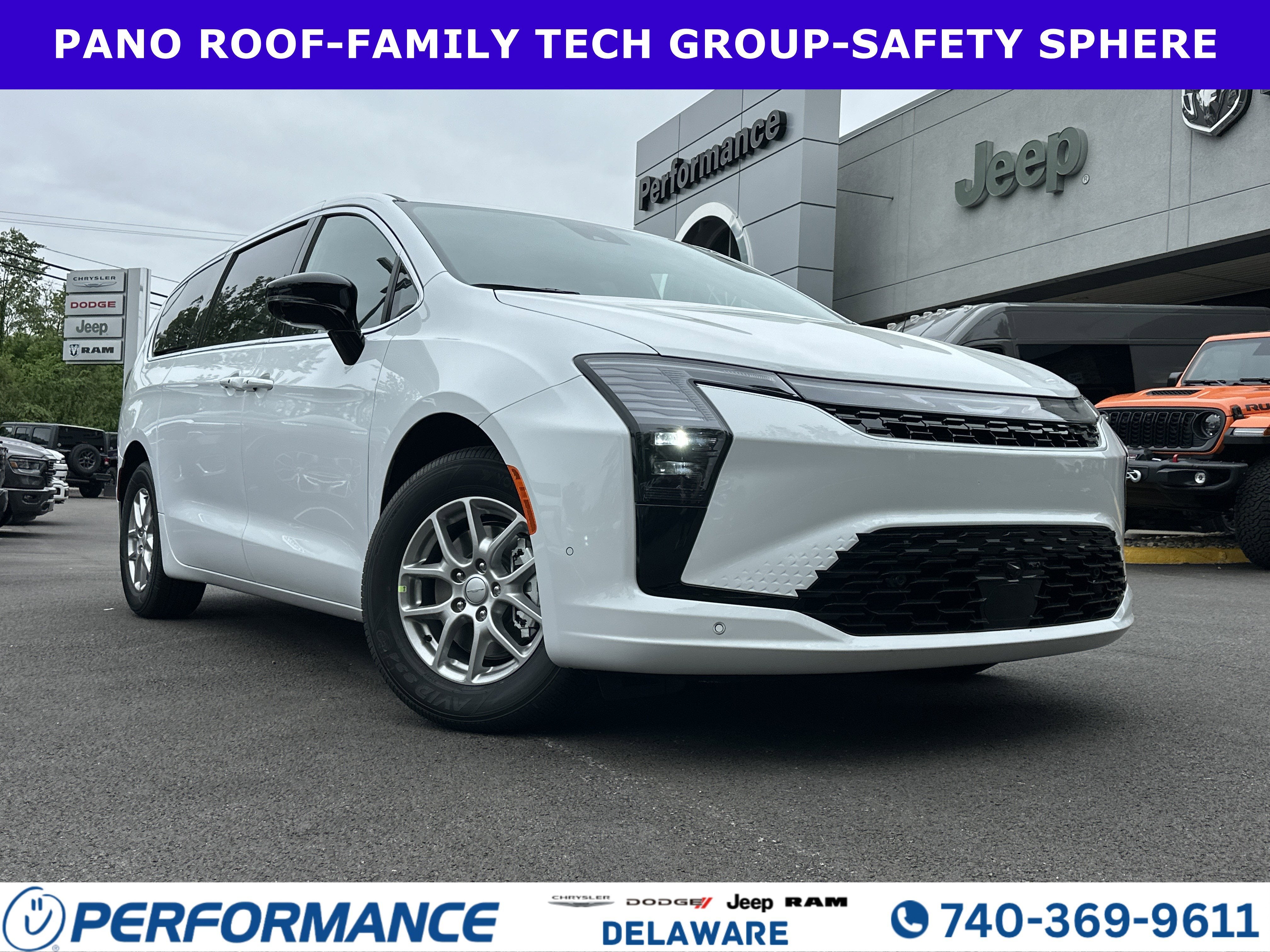 2027 Chrysler Pacifica Select in Bright White Clearcoat — front three-quarter view
