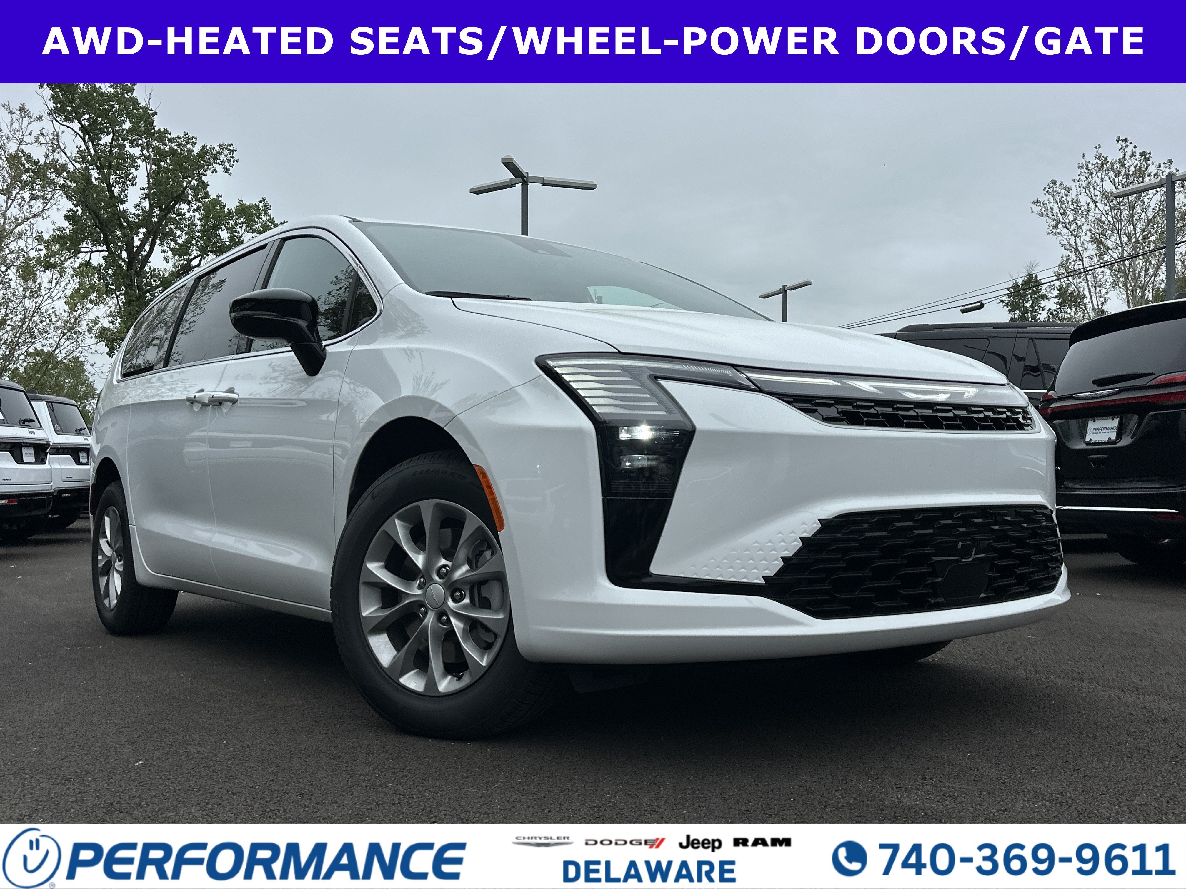 2027 Chrysler Pacifica Select in Bright White Clearcoat — front three-quarter view