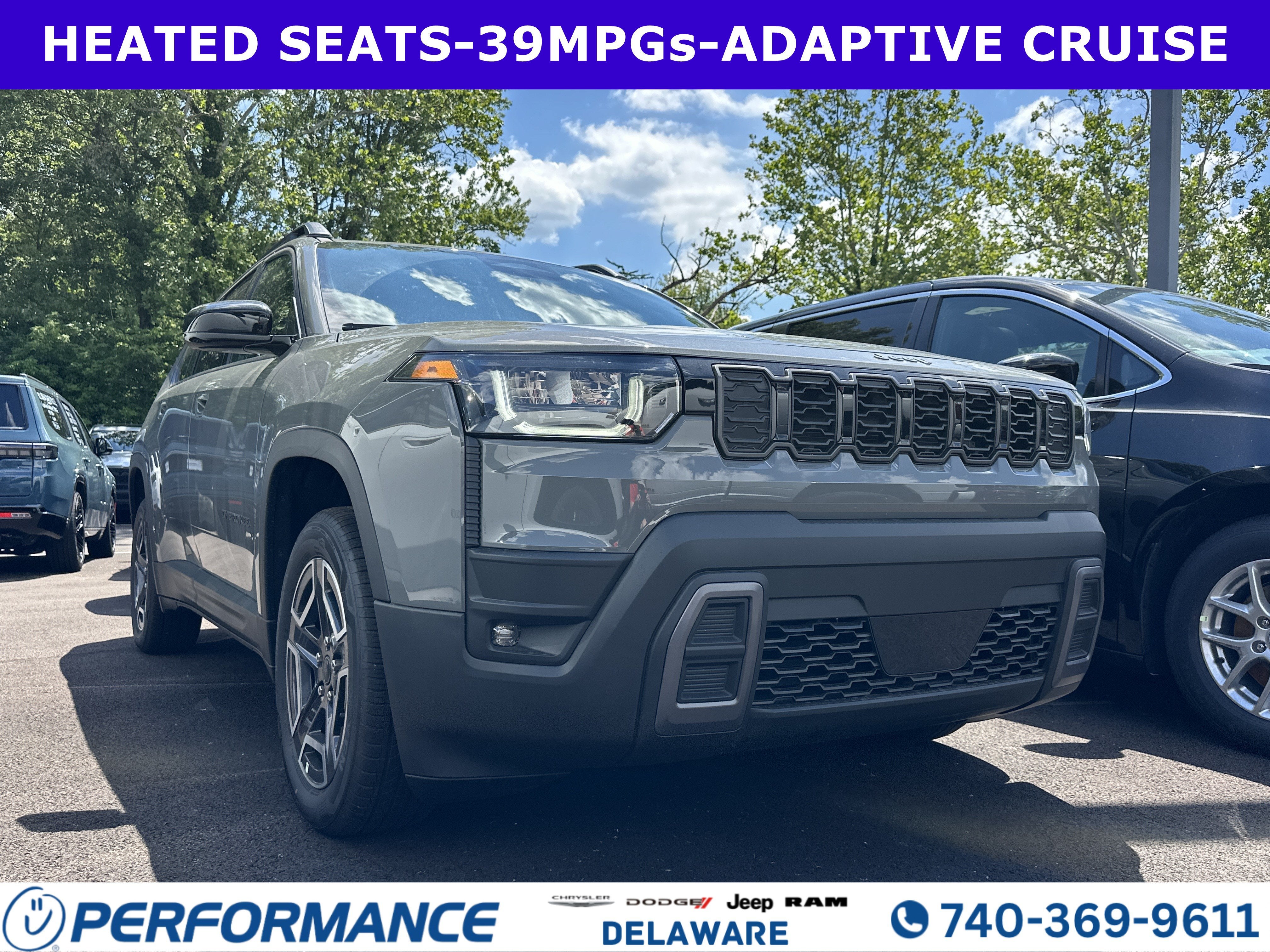 2026 Jeep Cherokee Laredo in Sting-Gray Clearcoat — front three-quarter view