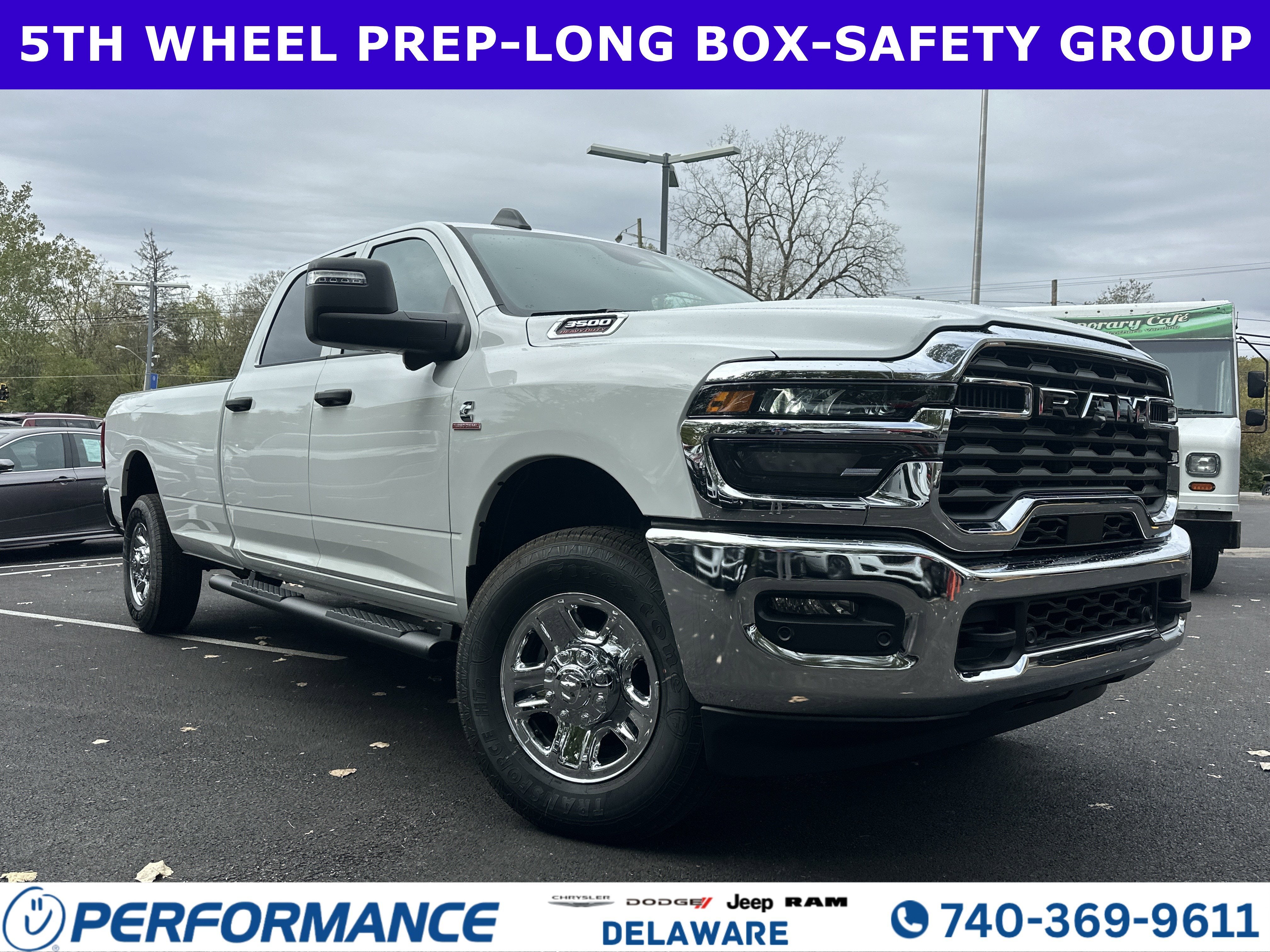 2026 RAM 3500 Tradesman in Bright White Clearcoat — front three-quarter view