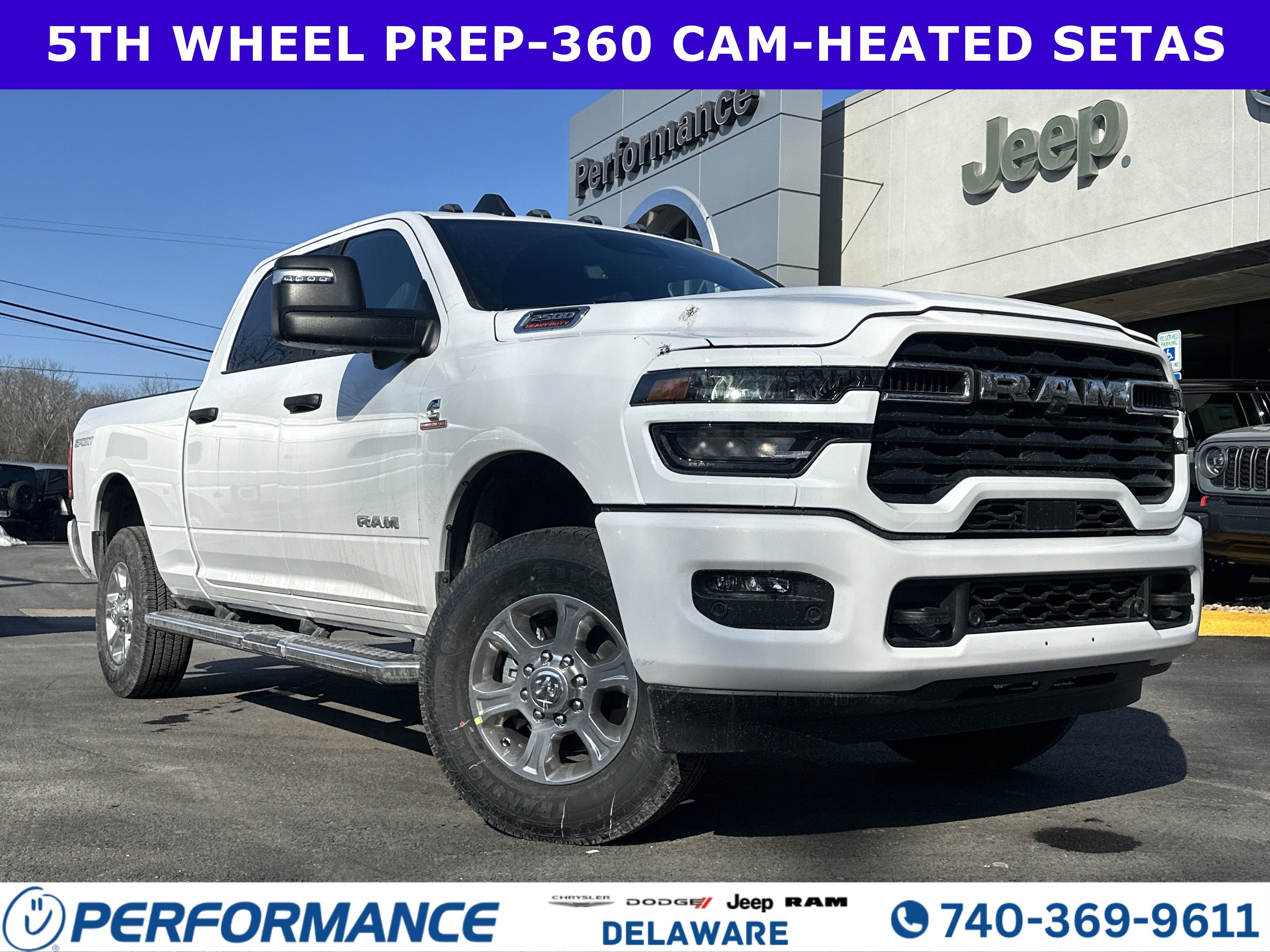 2026 RAM 2500 Big Horn in Bright White Clearcoat — front three-quarter view