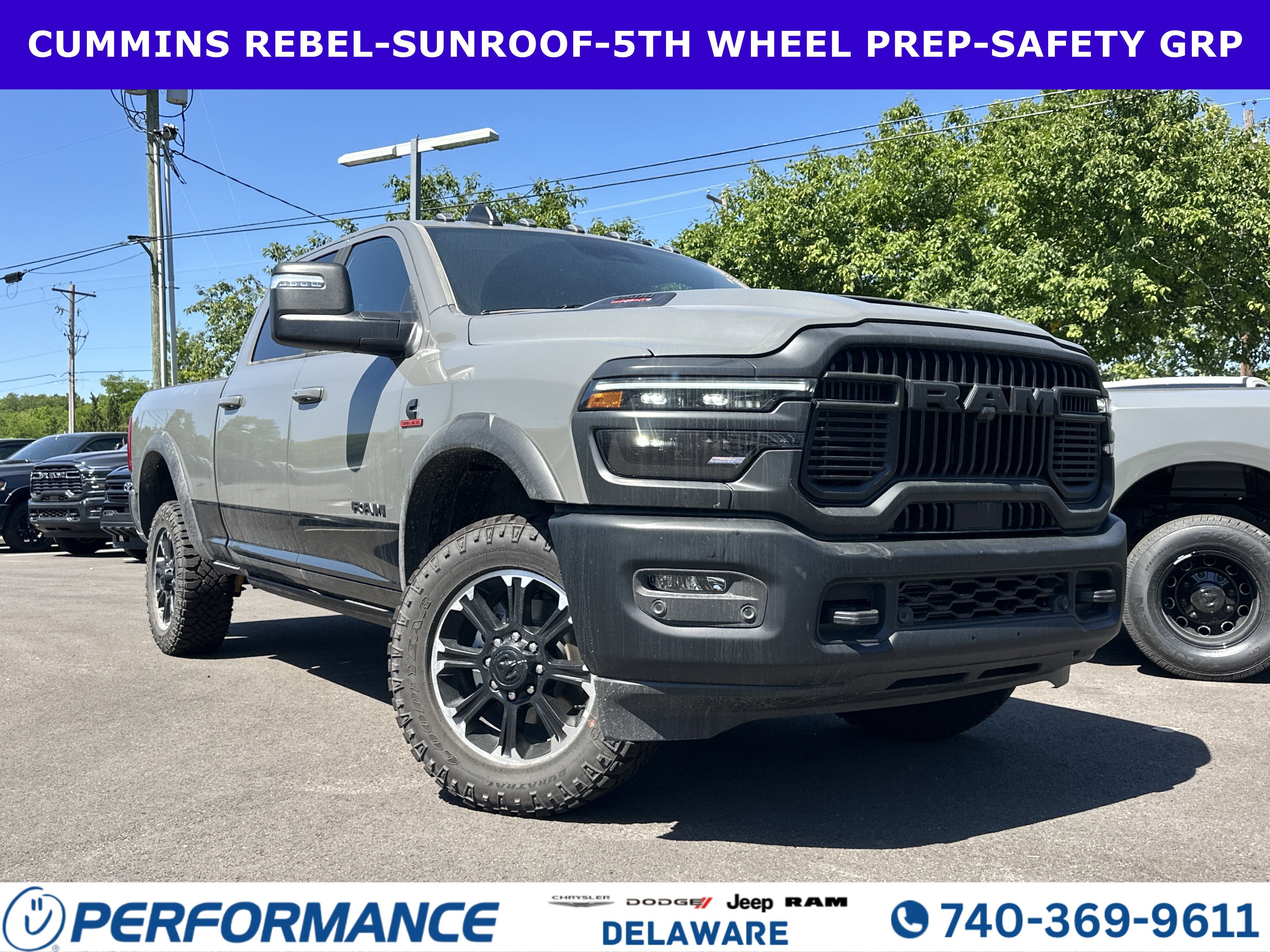 2026 RAM 2500 Rebel in Ceramic Gray Clearcoat — front three-quarter view