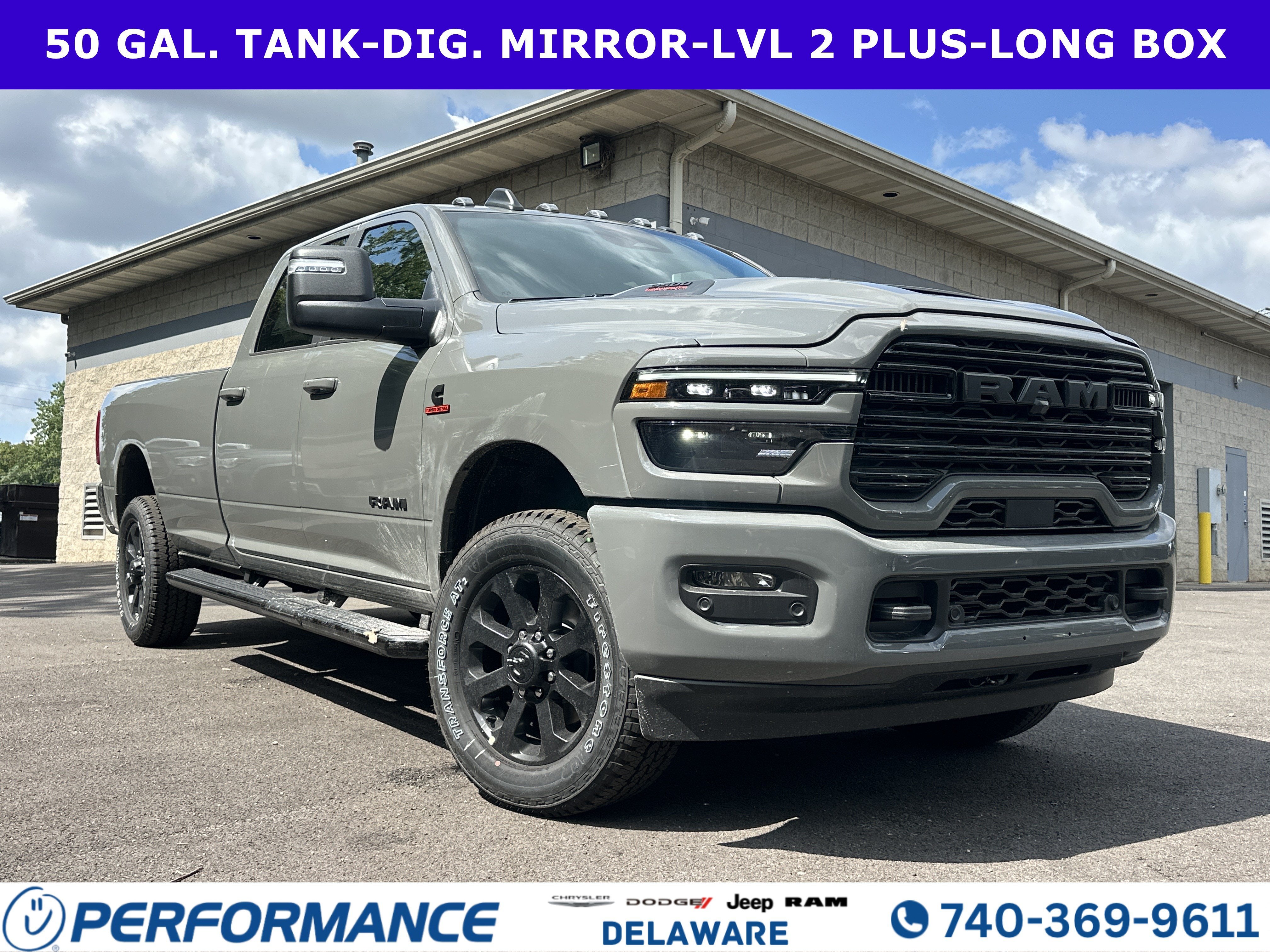 2026 RAM 2500 Laramie in Ceramic Gray Clearcoat — front three-quarter view