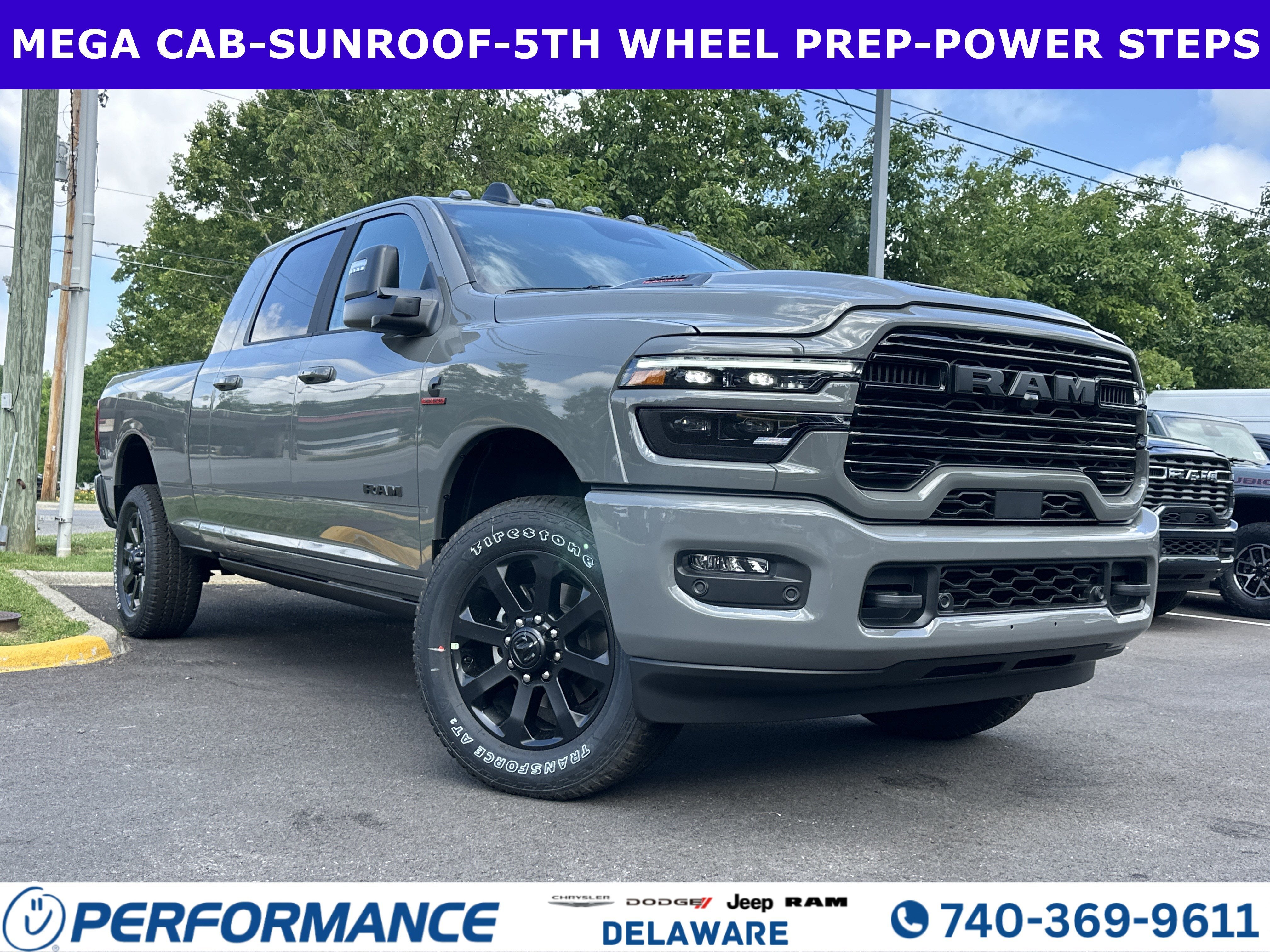2026 RAM 2500 Laramie in Ceramic Gray Clearcoat — front three-quarter view