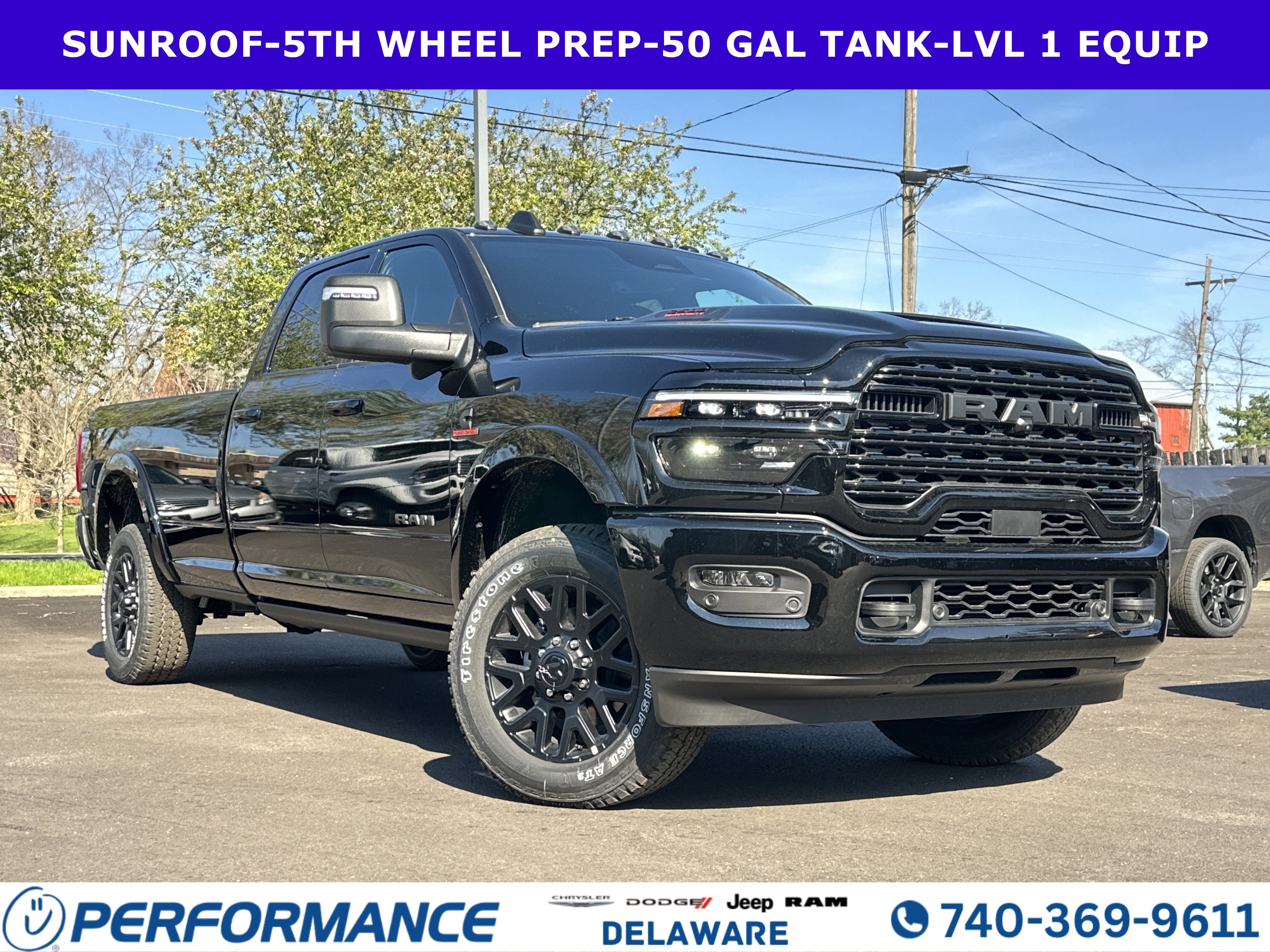 2026 RAM 2500 Limited Longhorn in Diamond Black Crystal Pearlcoat — front three-quarter view