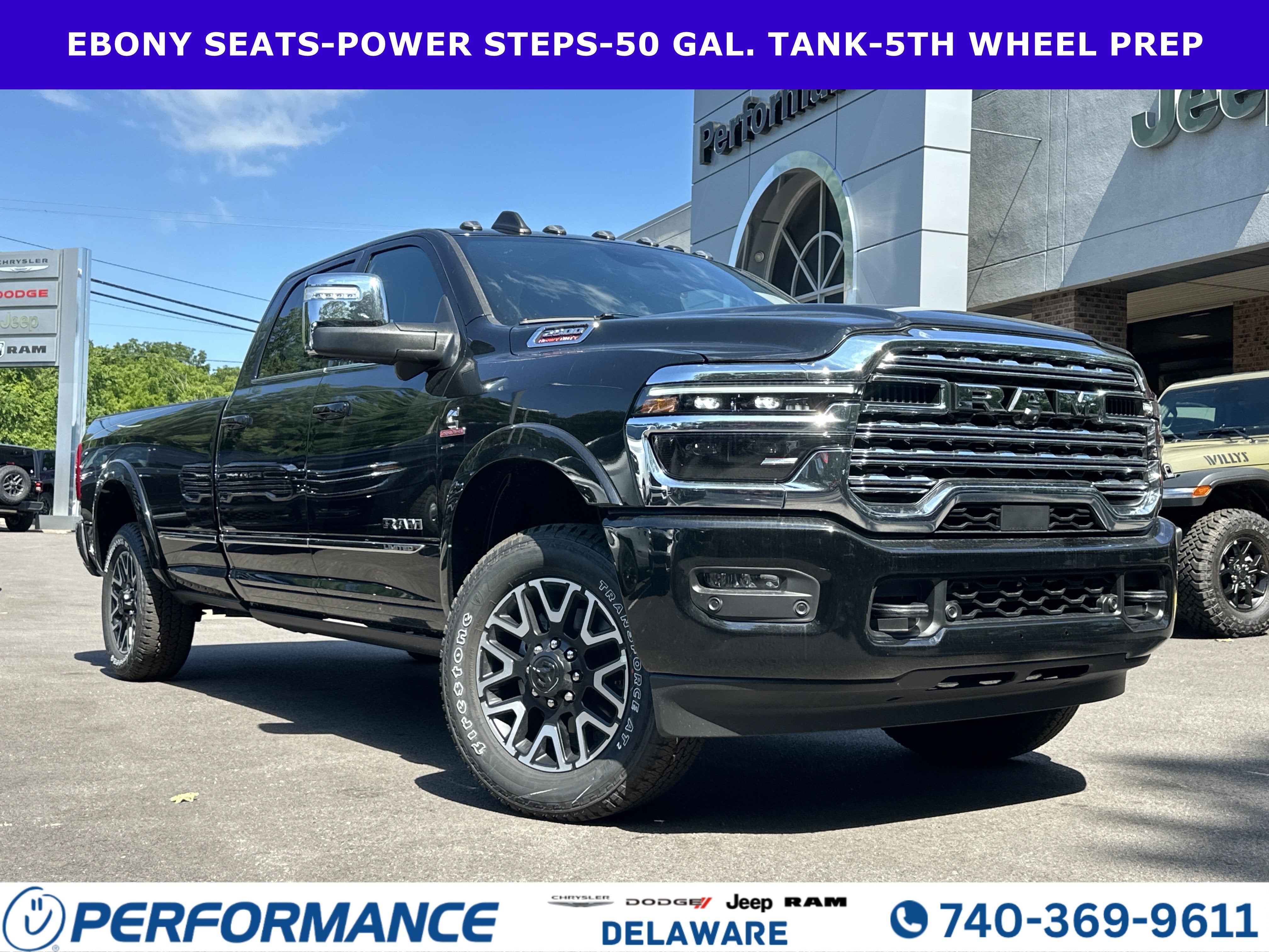 2026 RAM 2500 Limited in Diamond Black Crystal Pearlcoat — front three-quarter view