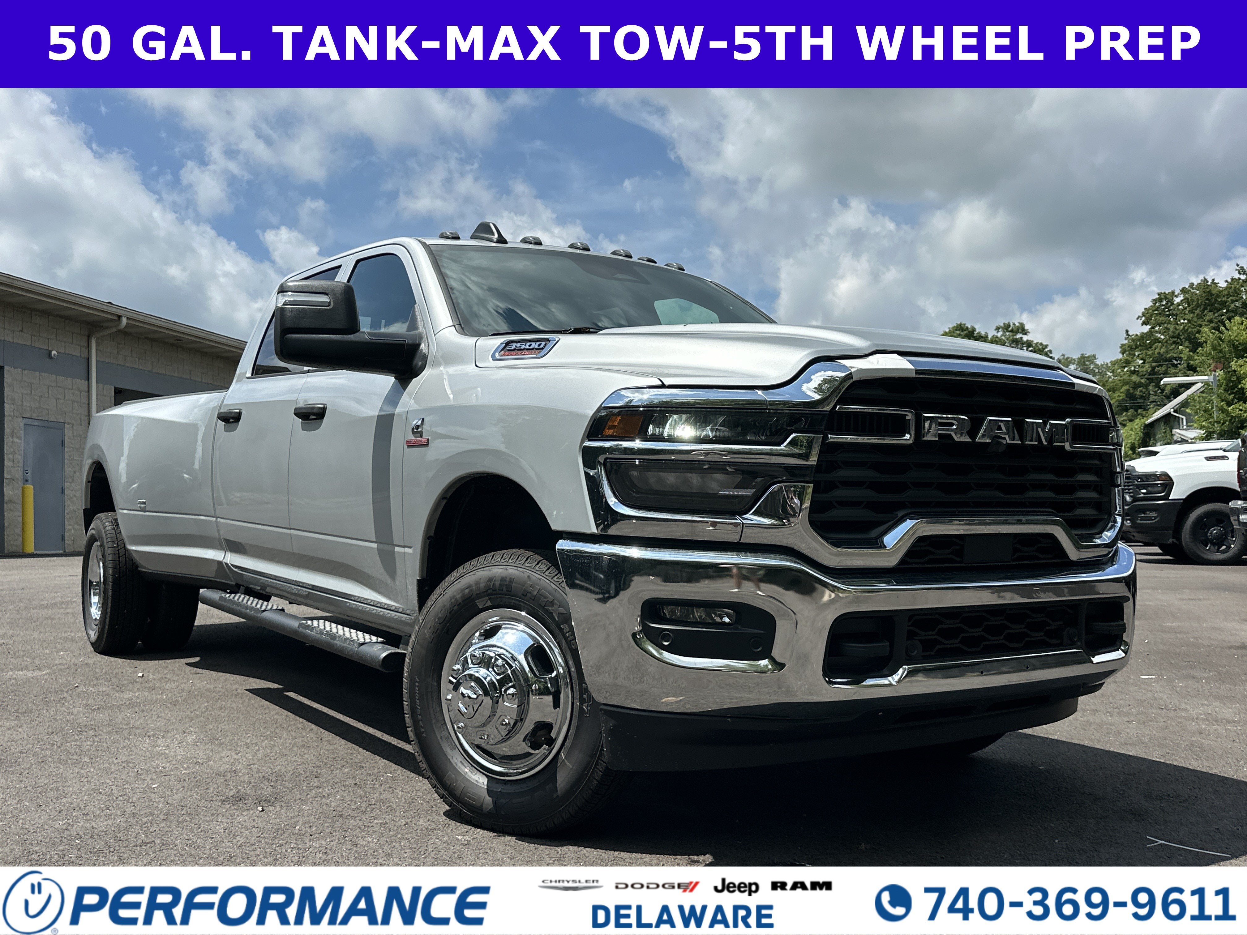 2026 RAM 3500 Tradesman in Silver Zynith — front three-quarter view