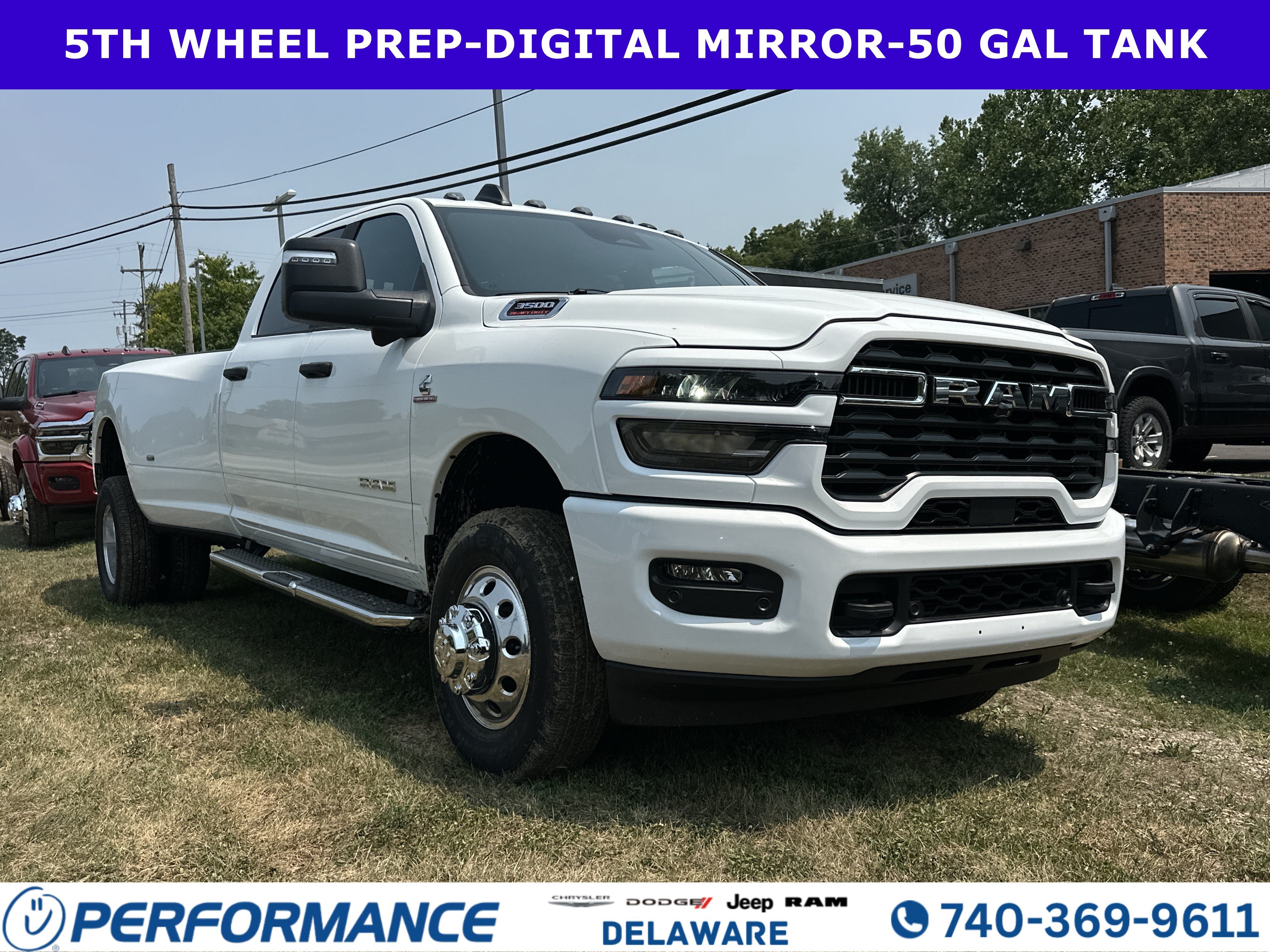 2026 RAM 3500 Big Horn in Bright White Clearcoat — front three-quarter view