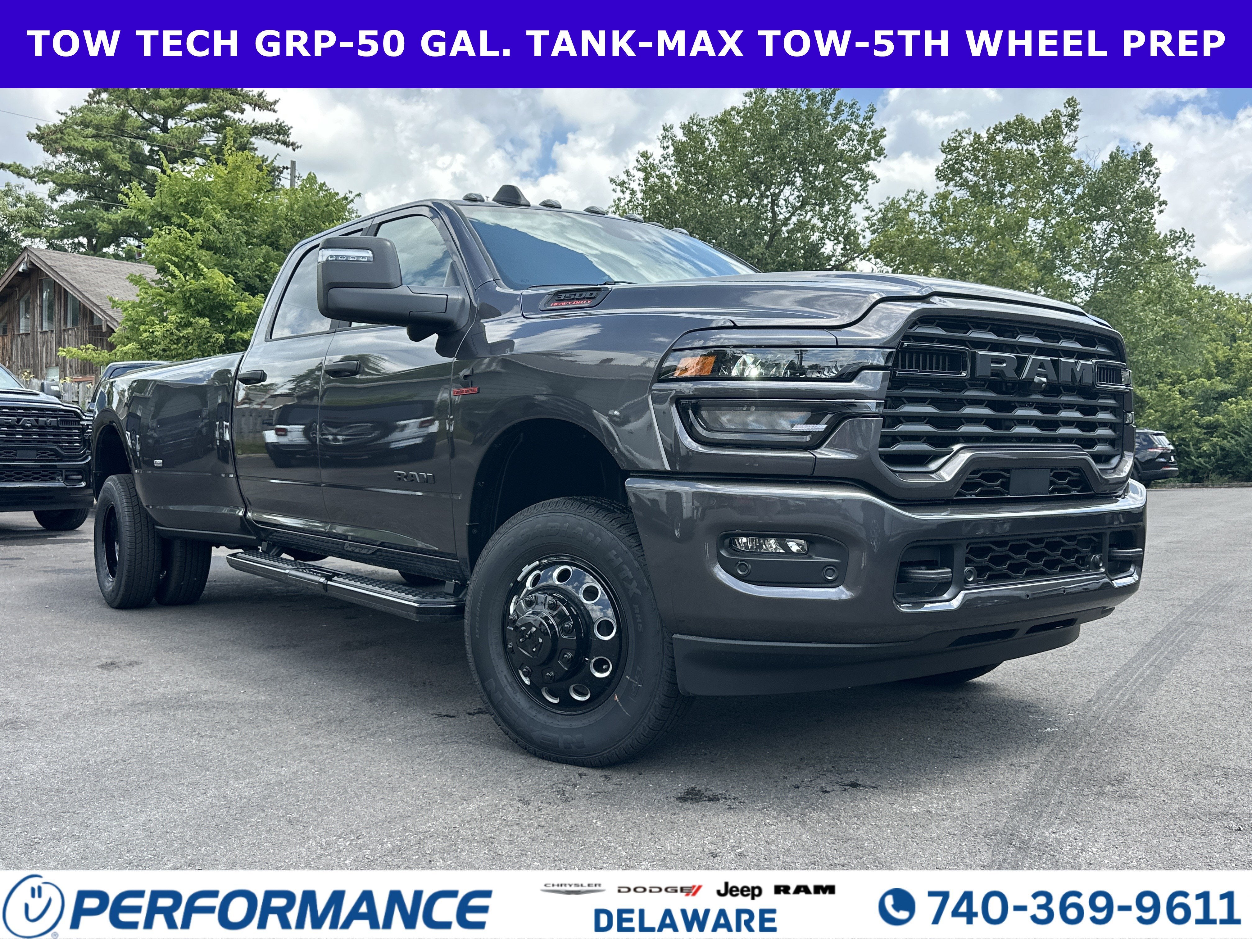 2026 RAM 3500 Big Horn in Granite Crystal Metallic Clearcoat — front three-quarter view