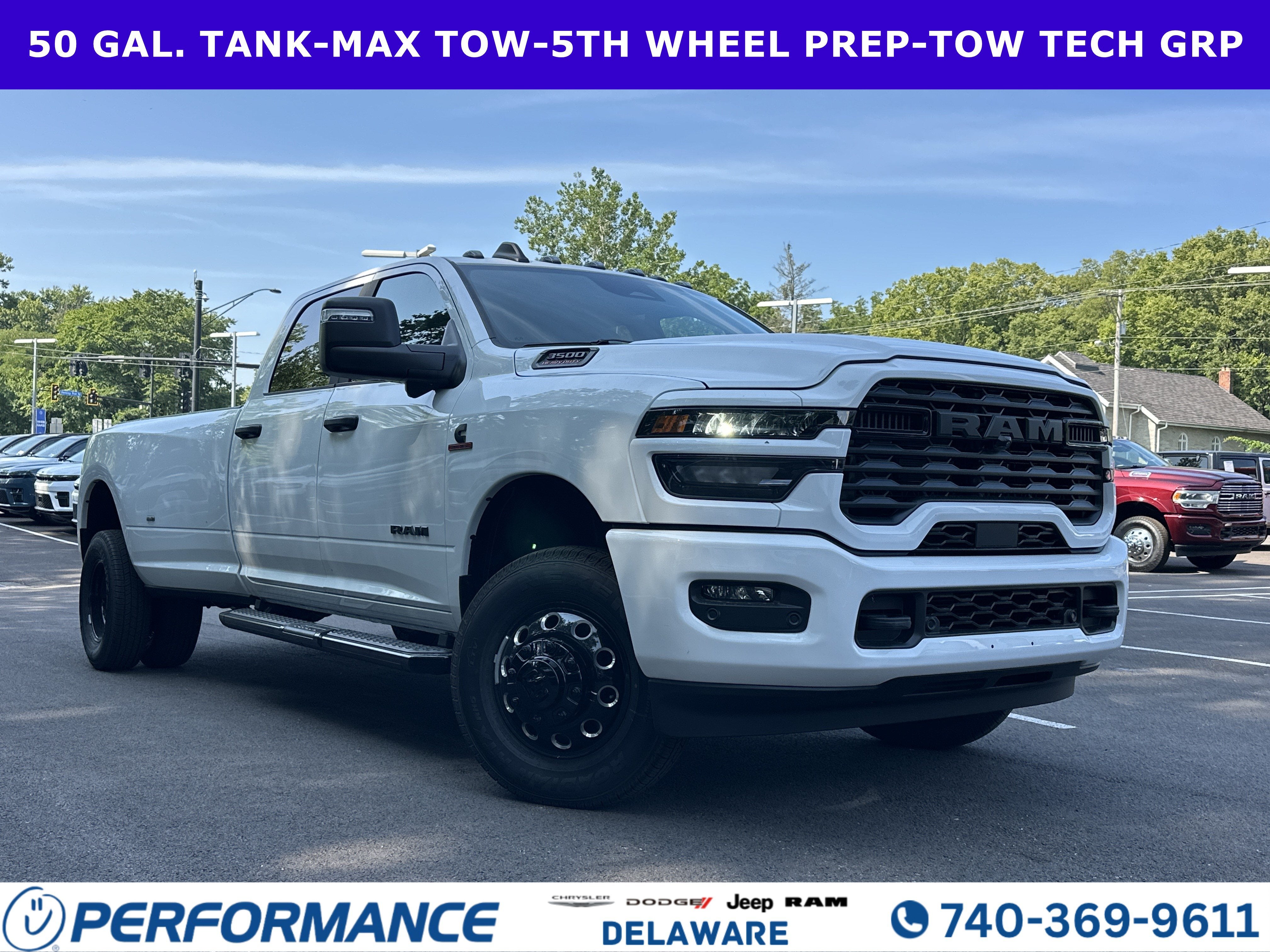 2026 RAM 3500 Big Horn in Bright White Clearcoat — front three-quarter view