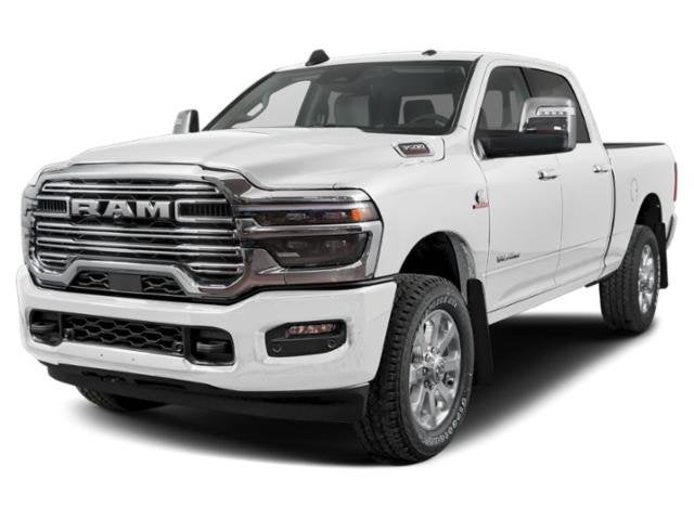 2026 RAM 3500 Laramie in Bright White Clearcoat — front three-quarter view