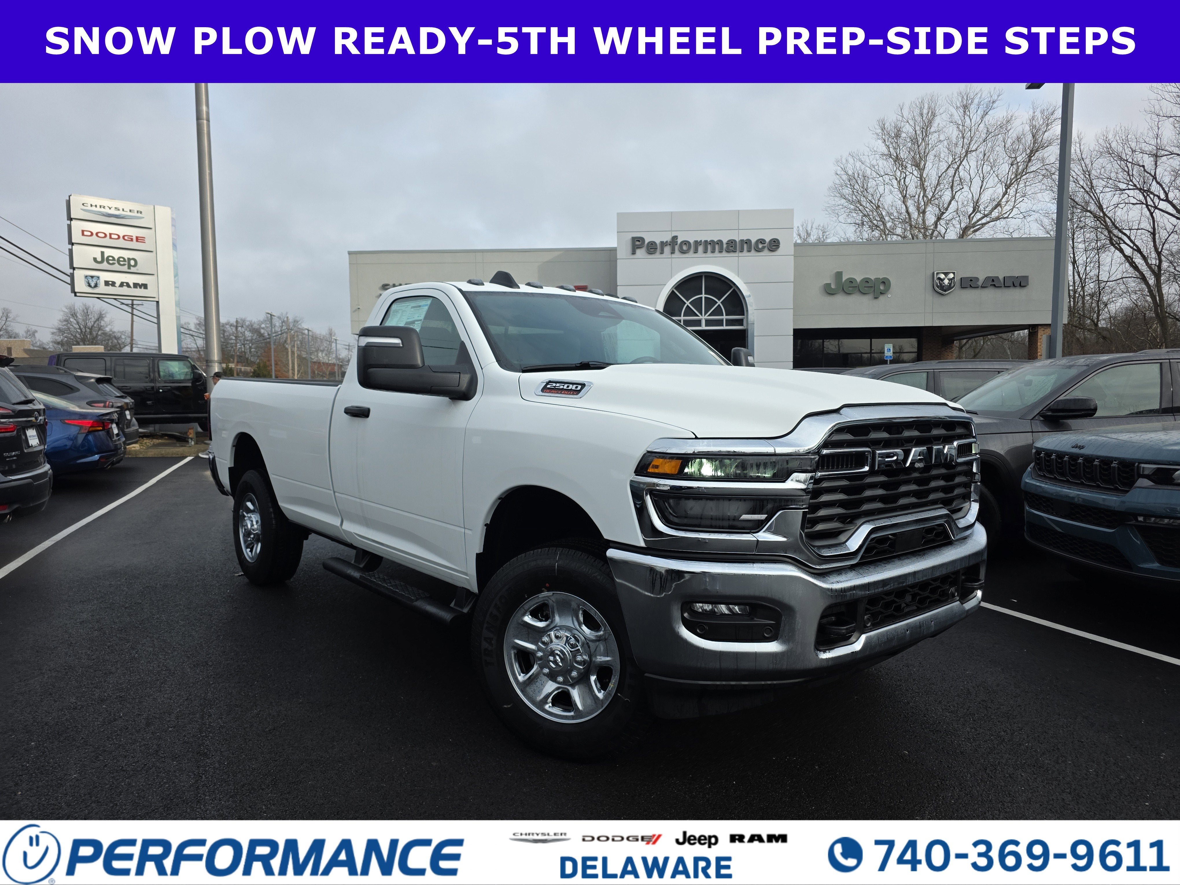 2026 RAM 2500 Tradesman in Bright White Clearcoat — front three-quarter view