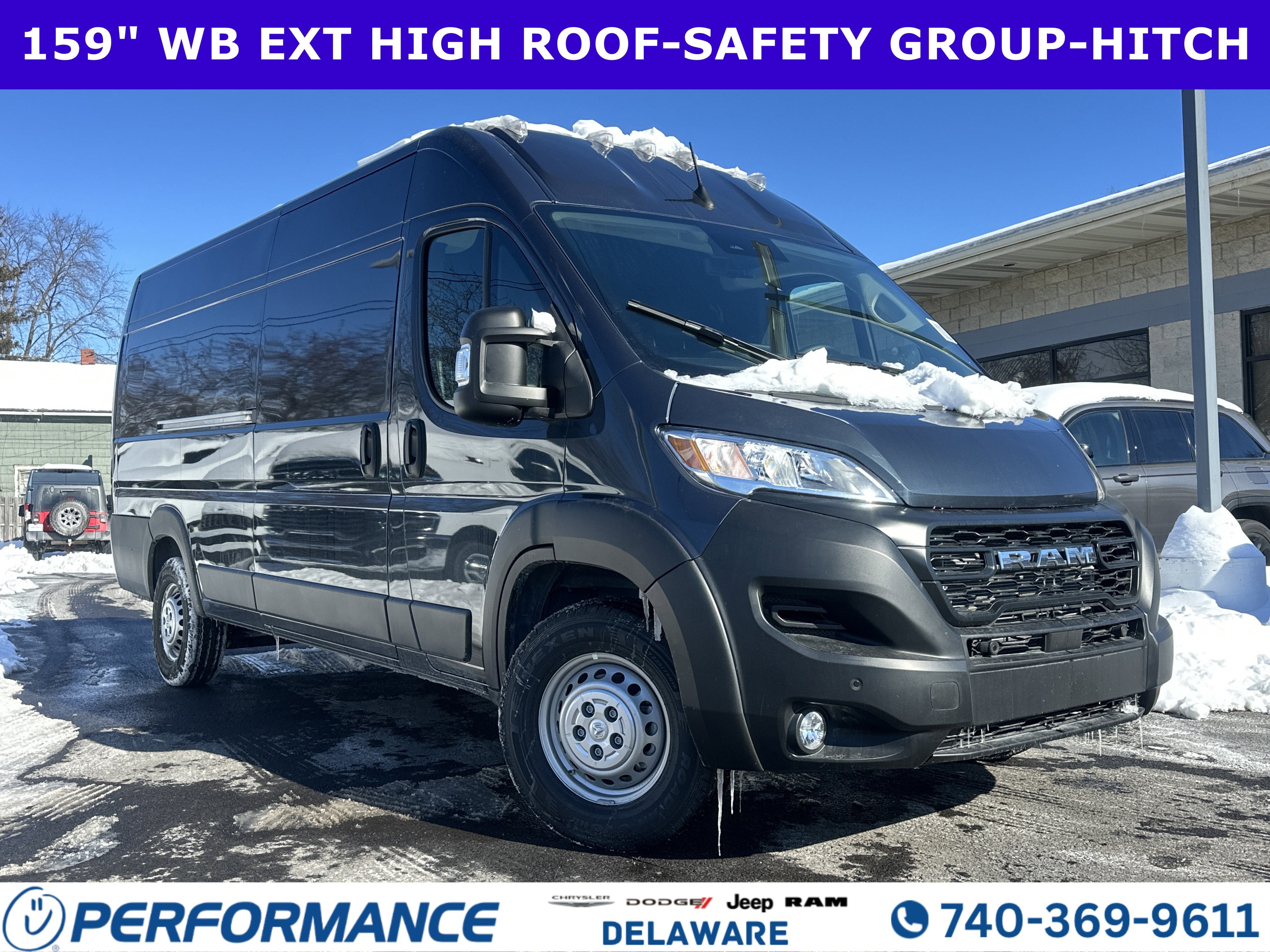 2026 RAM ProMaster 3500 High Roof in Forged Blue Metallic — front three-quarter view