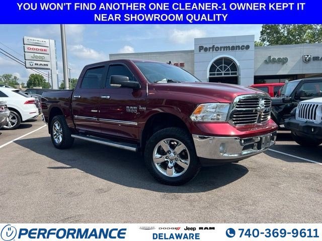 2016 RAM 1500 Big Horn in Delmonico Red Pearlcoat — front three-quarter view