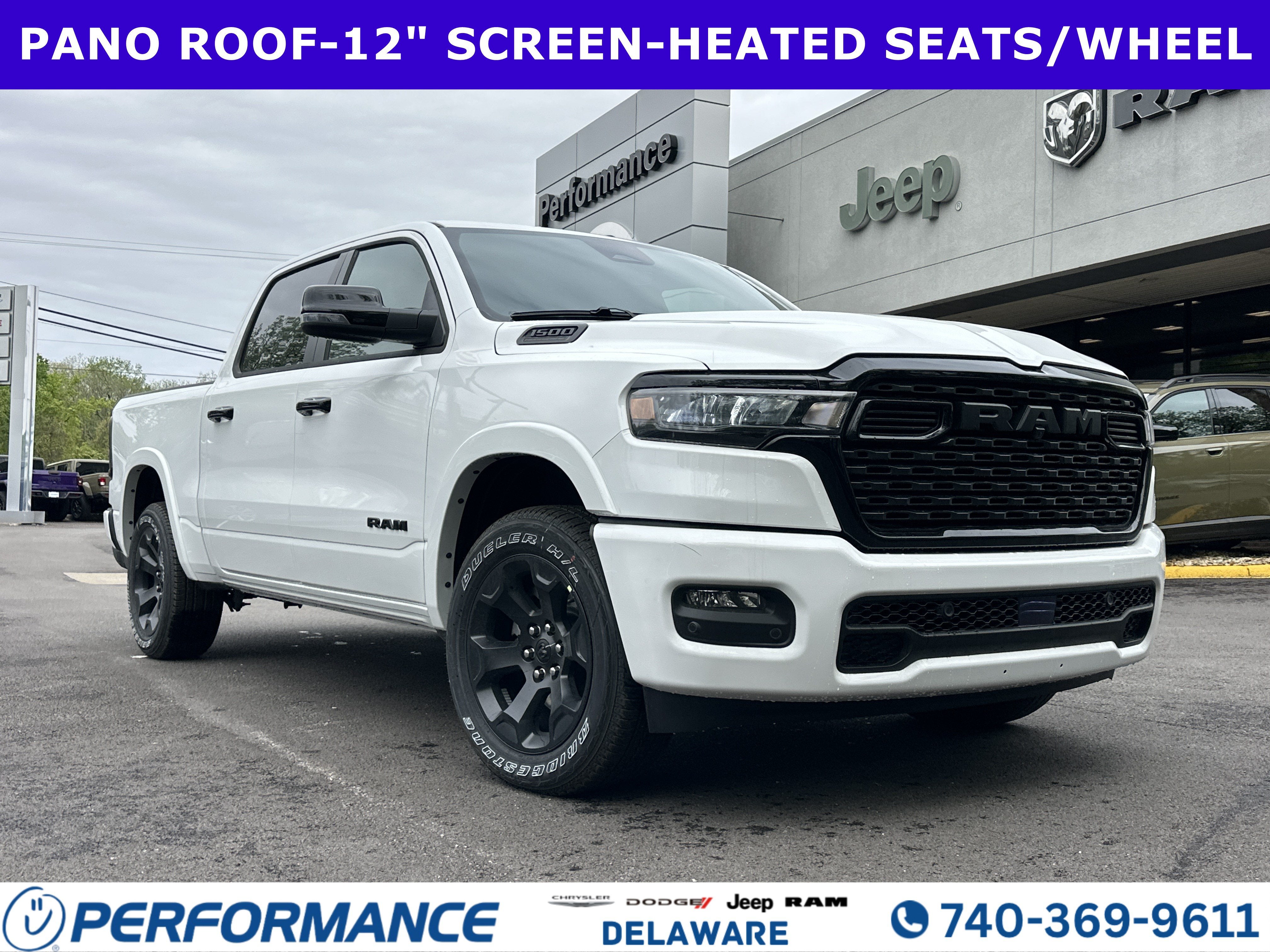 2026 RAM 1500 Big Horn in Bright White Clearcoat — front three-quarter view
