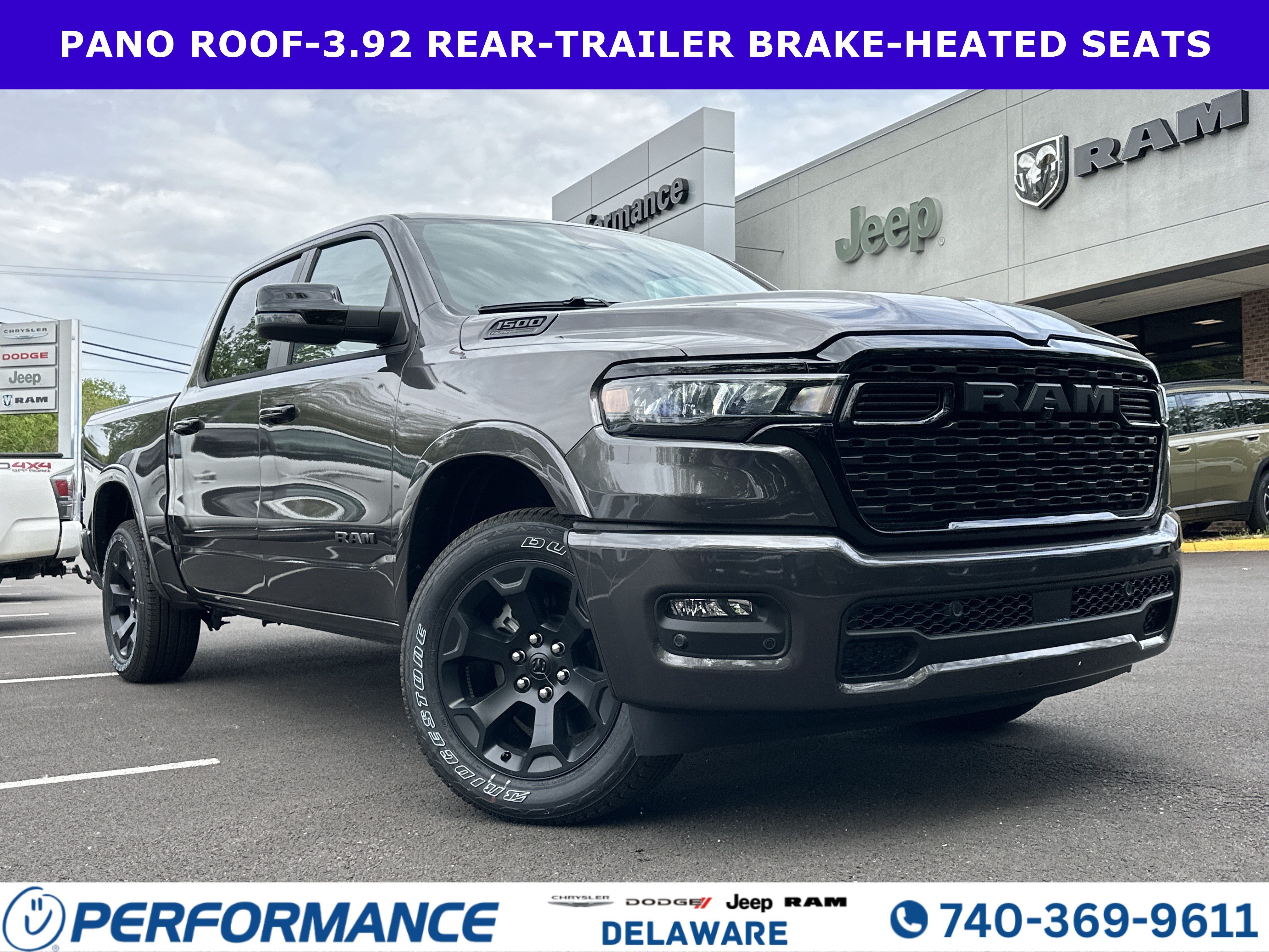 2026 RAM 1500 Big Horn in Granite Crystal Metallic Clearcoat — front three-quarter view