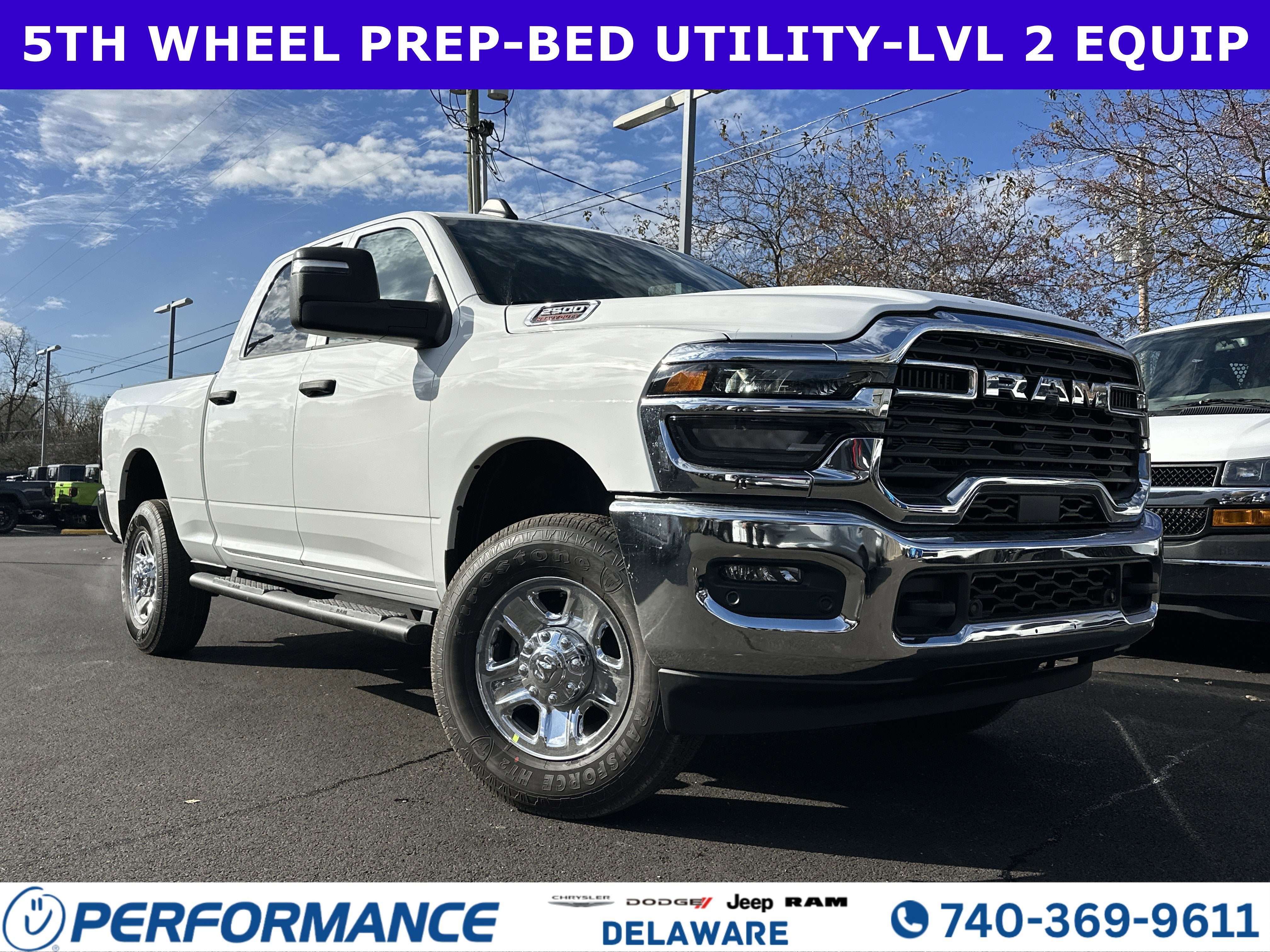 2026 RAM 2500 Tradesman in Bright White Clearcoat — front three-quarter view