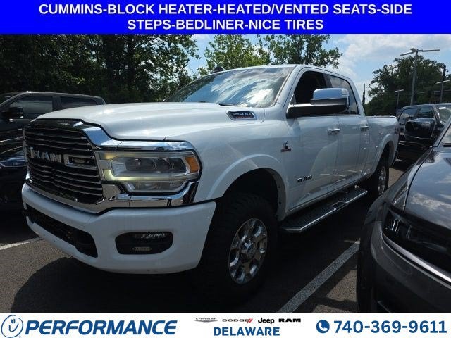 2022 RAM 2500 Laramie in Bright White Clearcoat — front three-quarter view