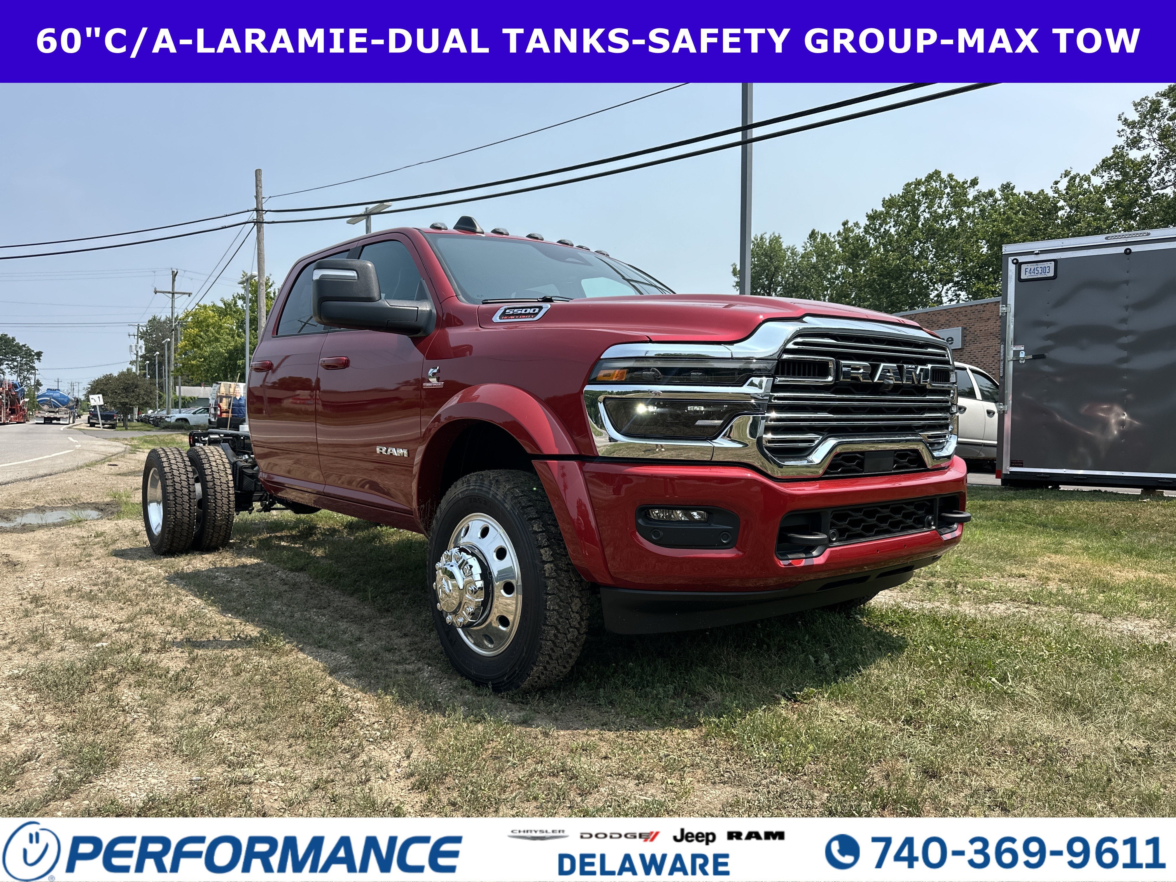 2026 RAM 5500HD Tradesman in Molten Red Pearlcoat — front three-quarter view