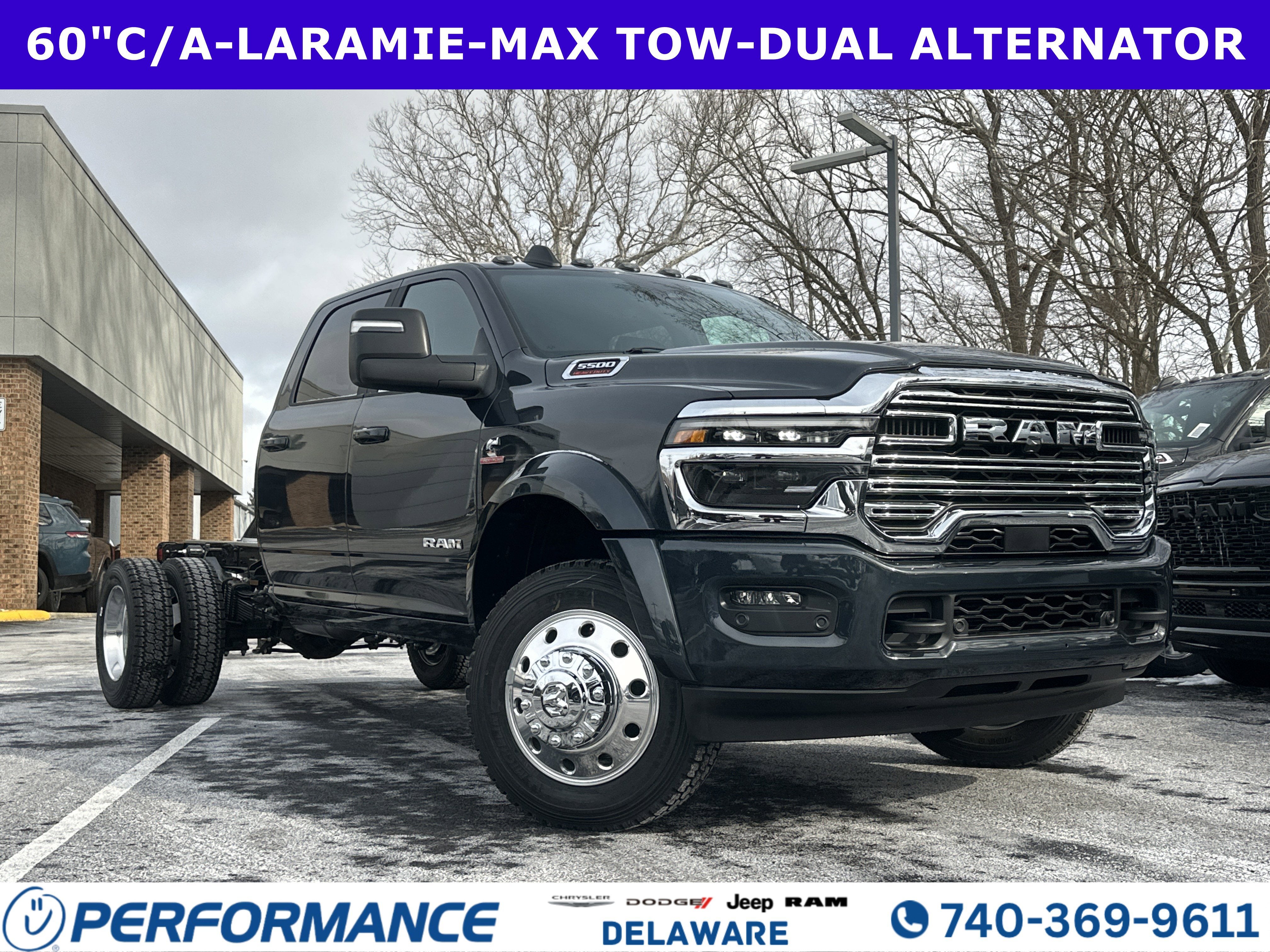 2026 RAM 5500HD Laramie in Forged Blue Metallic — front three-quarter view