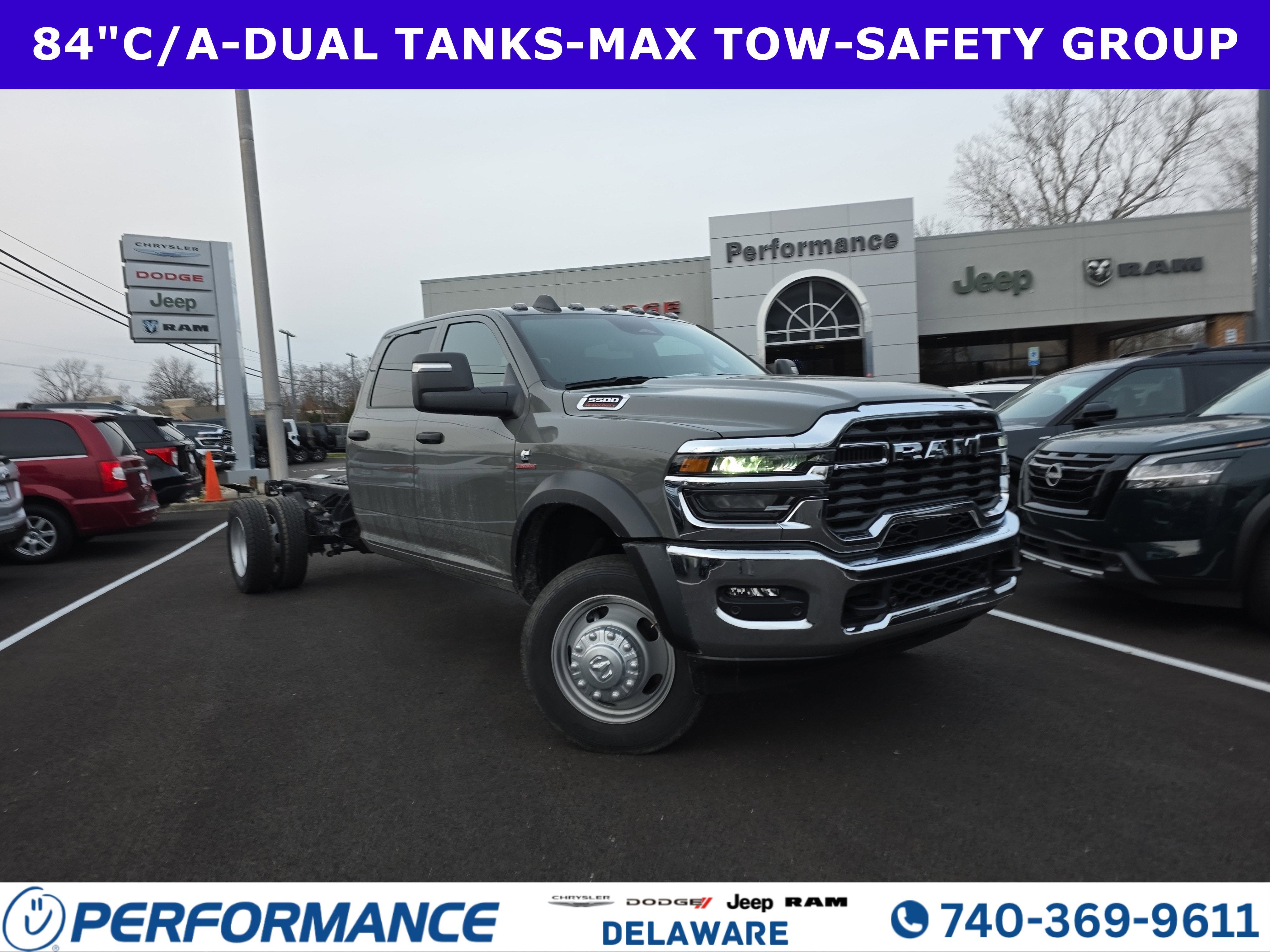 2026 RAM 5500HD Tradesman in Ceramic Gray Clearcoat — front three-quarter view