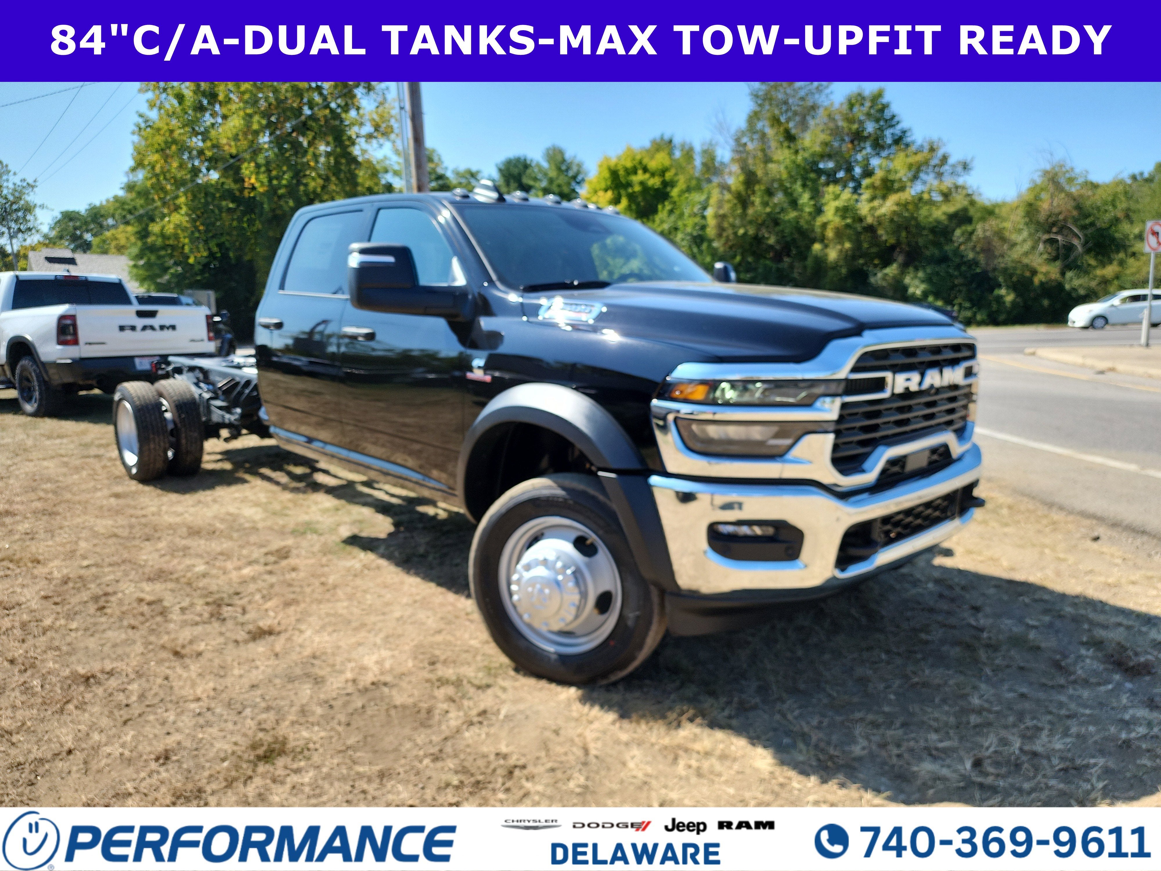 2026 RAM 5500HD Tradesman in Diamond Black Crystal Pearlcoat — front three-quarter view