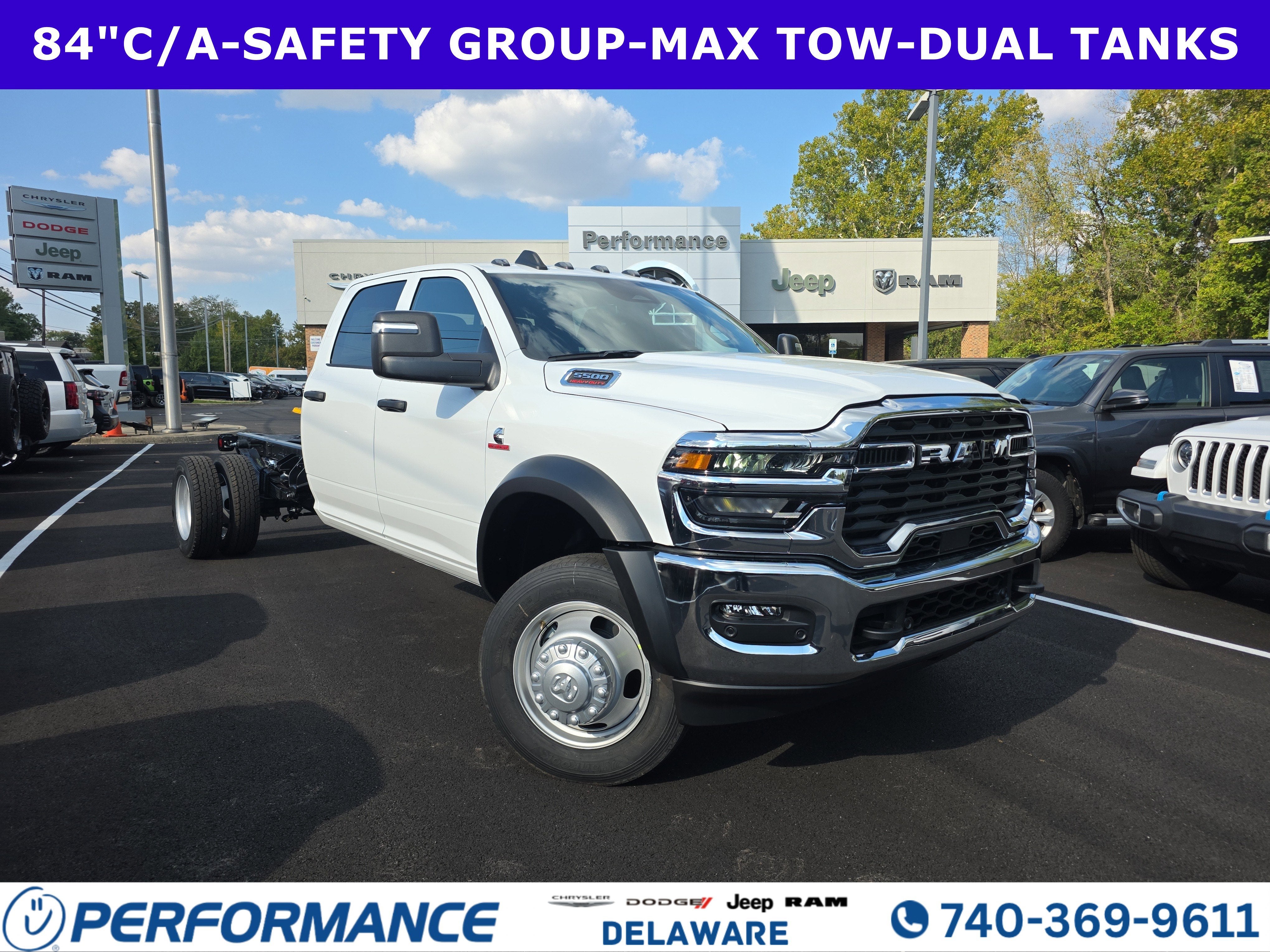 2026 RAM 5500HD Tradesman in Bright White Clearcoat — front three-quarter view