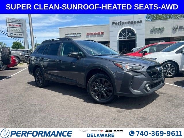 2025 Subaru Outback Onyx Edition in Magnetite Gray Metallic — front three-quarter view