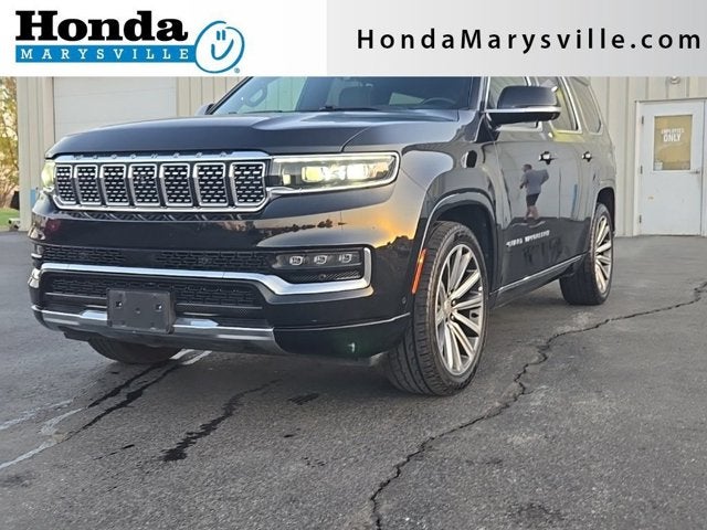 2023 Jeep Grand Wagoneer Series II in Diamond Black — front three-quarter view