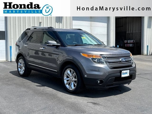 2014 Ford Explorer Limited in Sterling Gray Metallic — front three-quarter view