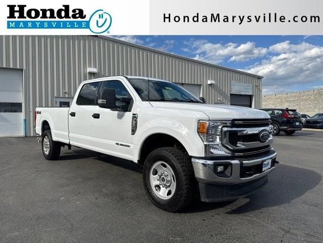 2022 Ford F-350SD XLT in Oxford White — front three-quarter view