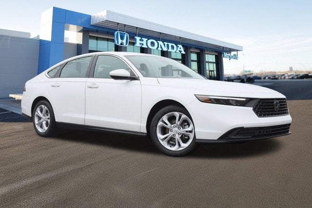 2026 Honda Accord LX CVT in Platinum White Pearl — front three-quarter view