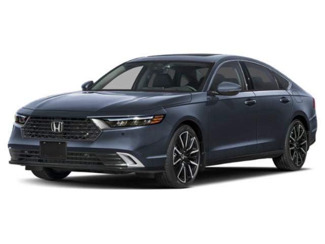 2026 Honda Accord Hybrid Touring Sedan in Meteorite Gray Metallic — front three-quarter view