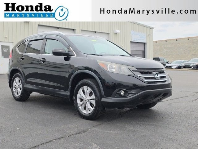 2013 Honda CR-V EX-L in Crystal Black Pearl — front three-quarter view