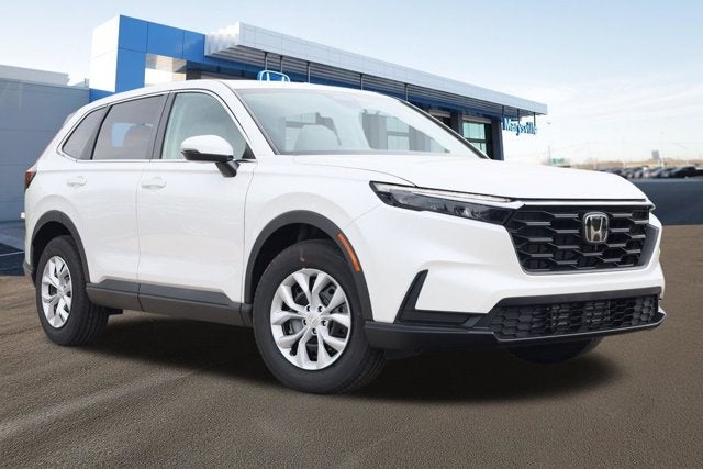 2026 Honda CR-V LX AWD in Platinum White Pearl — front three-quarter view