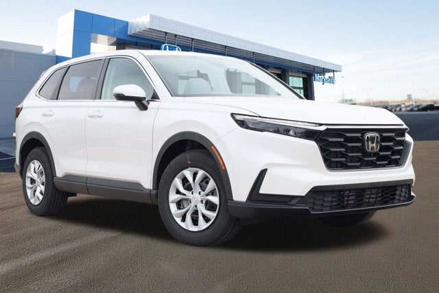 2026 Honda CR-V LX AWD in Platinum White Pearl — front three-quarter view
