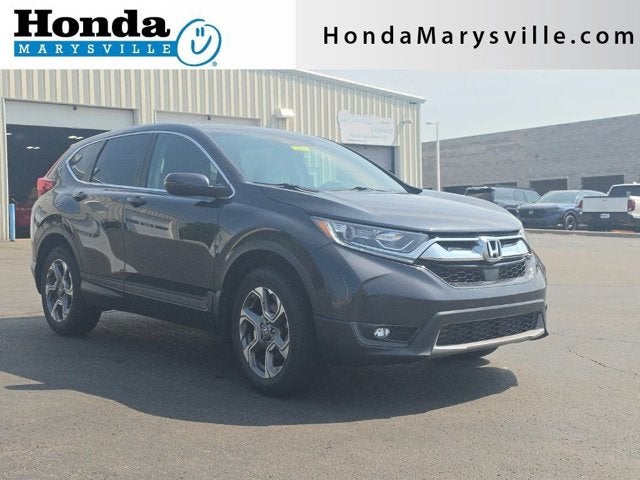 2017 Honda CR-V EX in Gunmetal Metallic — front three-quarter view
